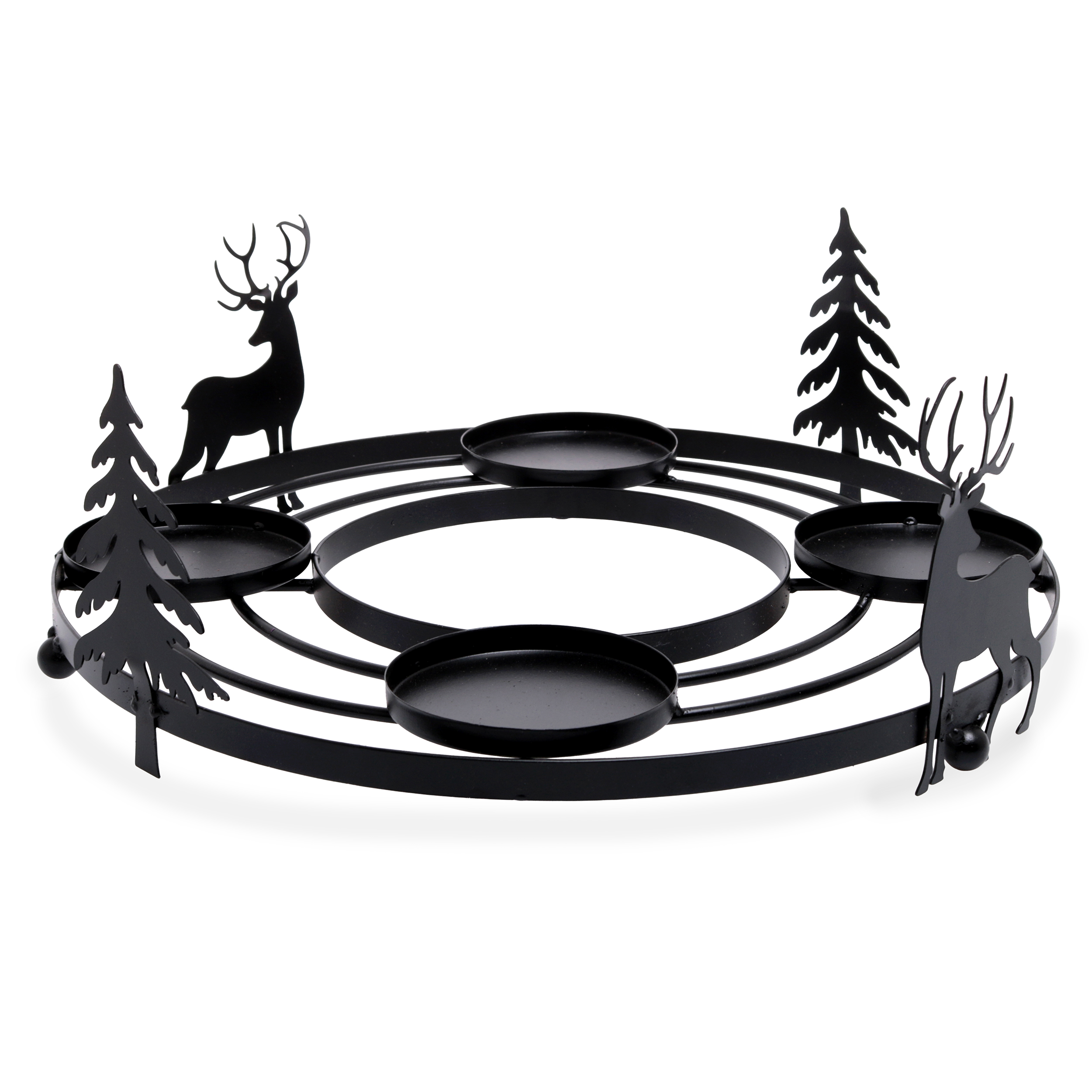 Adventskranzhalter "Freja" aus Metall - Ø 36 cm