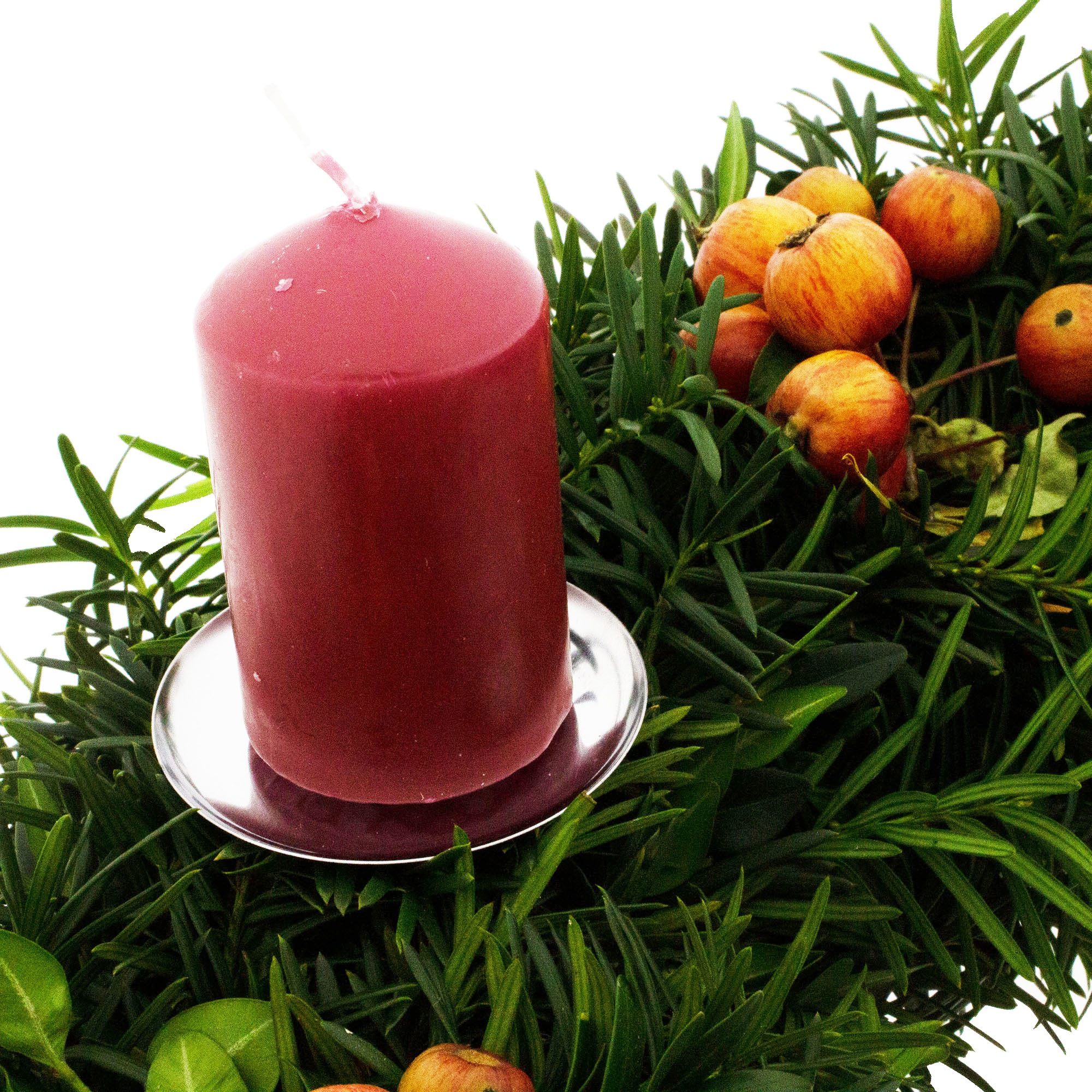 4-tlg. Set Adventskranz-Stecker aus Glas oder Metall
