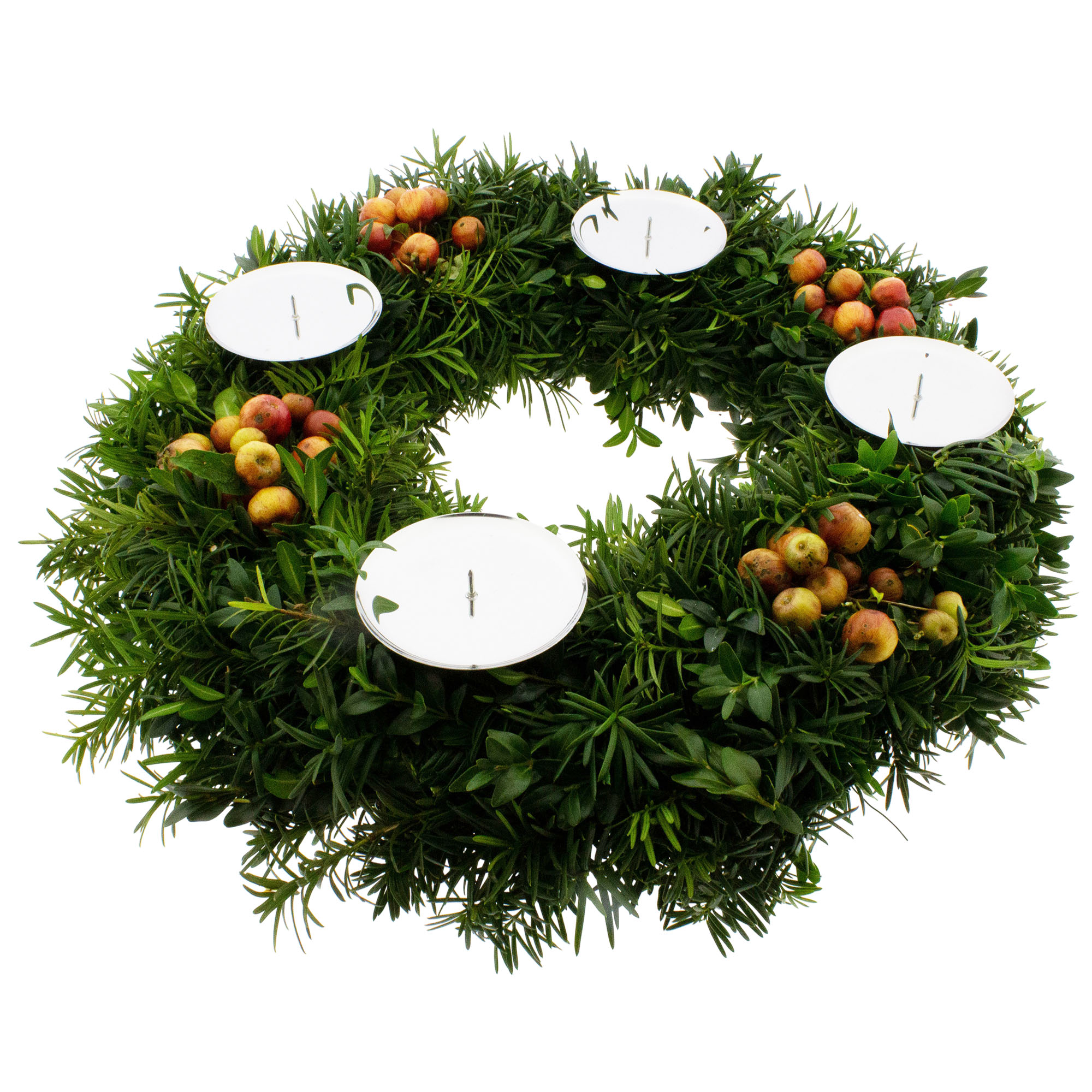 4-tlg. Set Adventskranz-Stecker aus Glas oder Metall