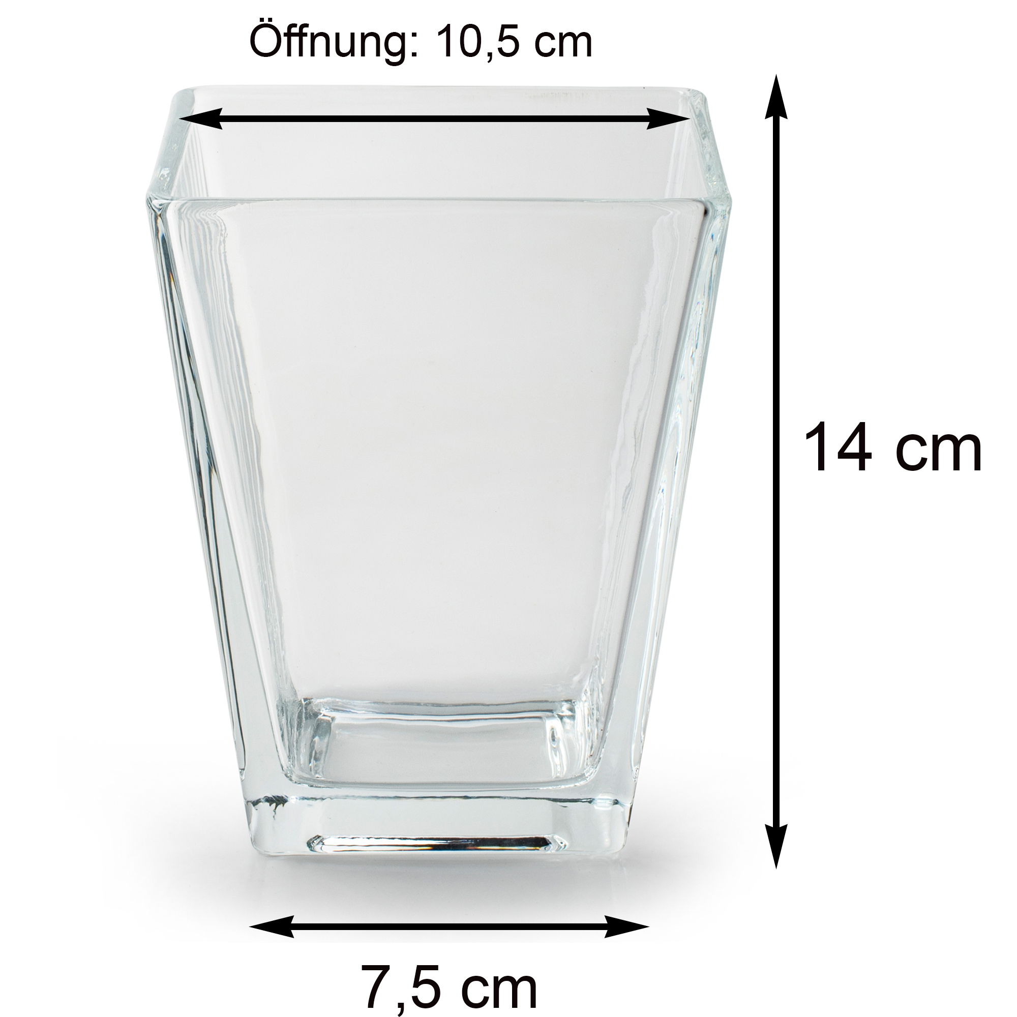 Windlicht mit Gravur für die Hochzeit H 14 cm
