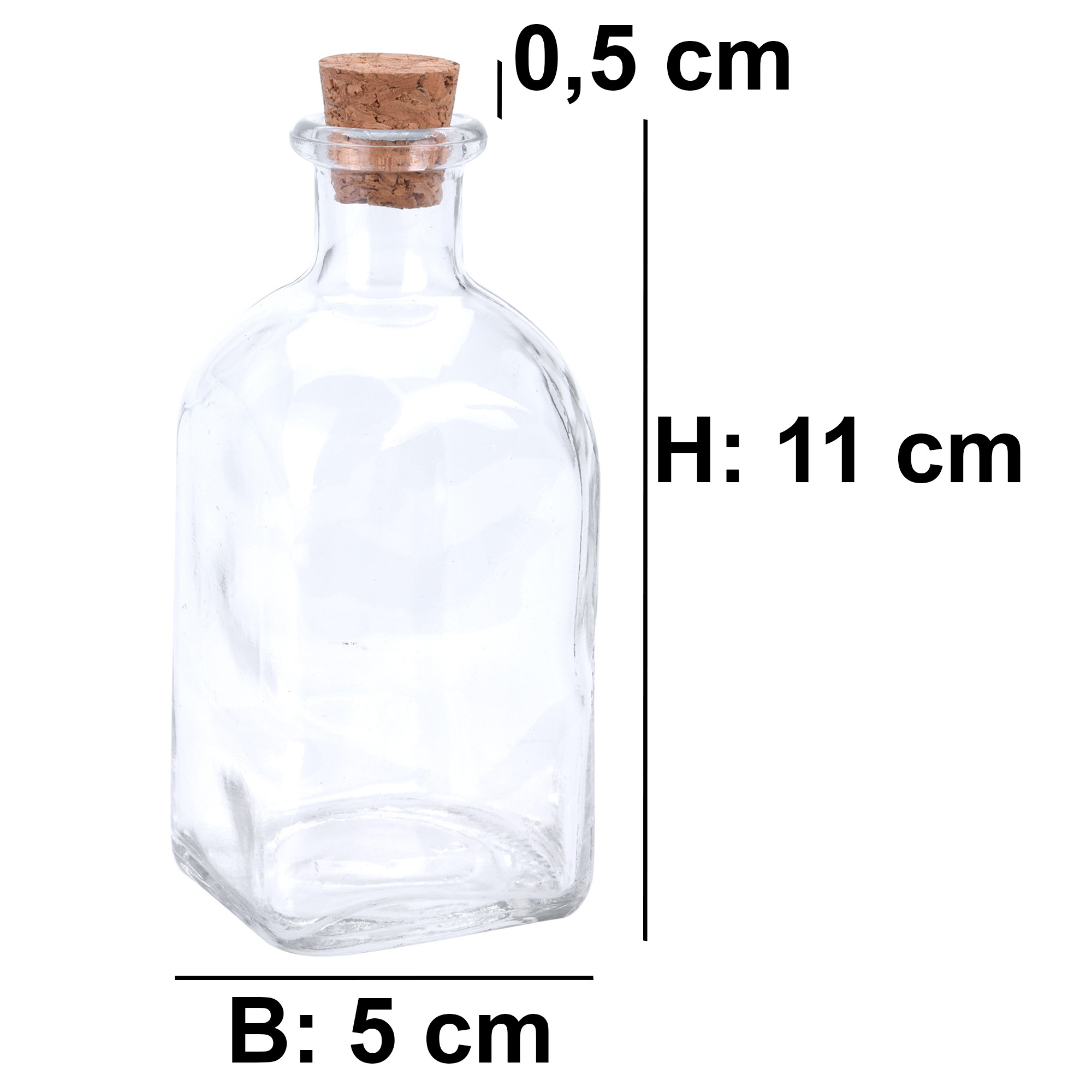 Glasflaschen mit Korken sehr variabel einsetzbar