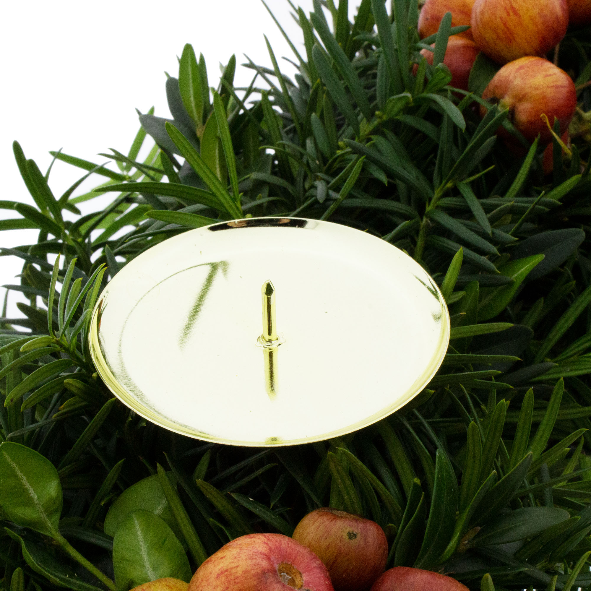 4-tlg. Set Adventskranz-Stecker aus Glas oder Metall