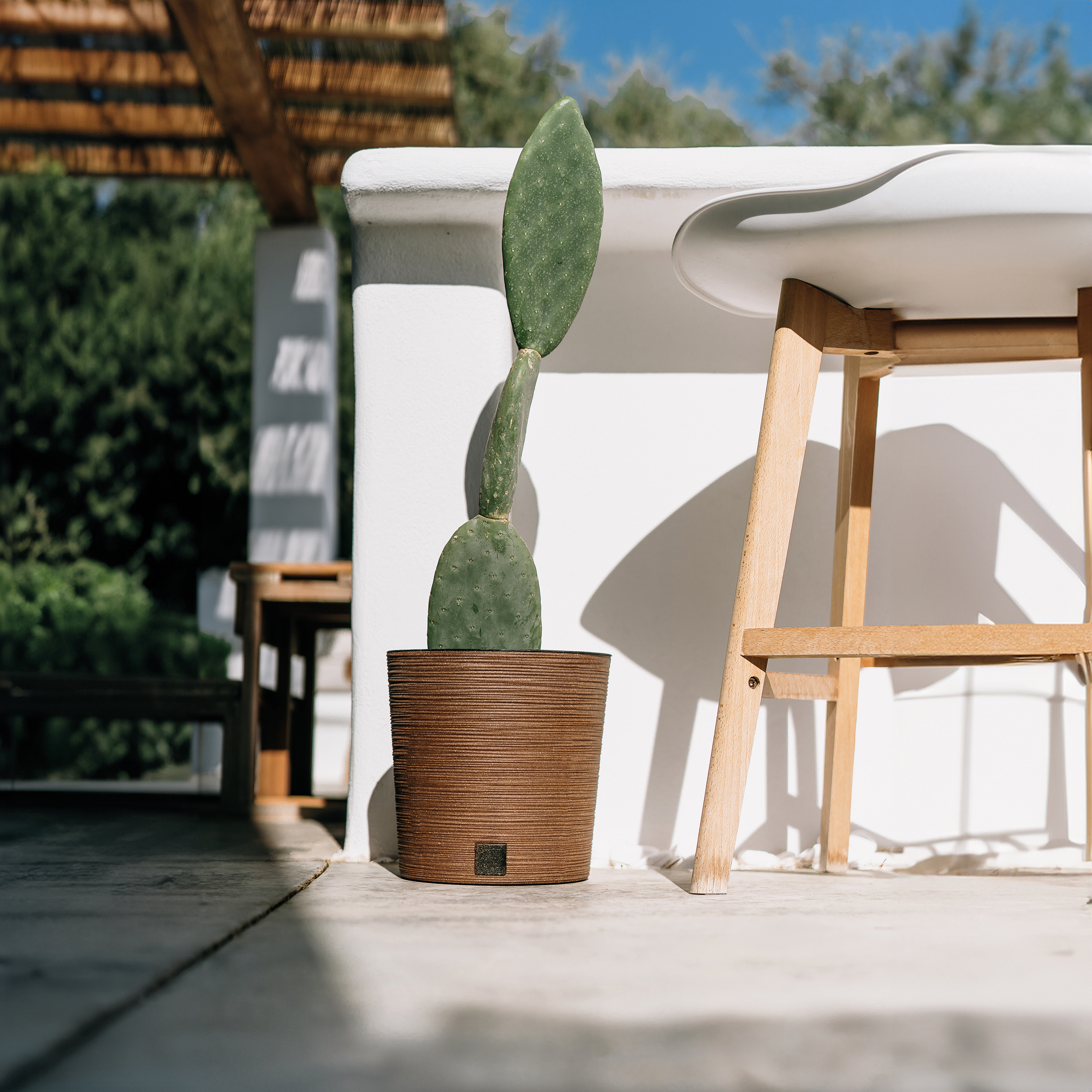 Blumentopf FURU Eco Wood mit 33% echtem Holzanteil