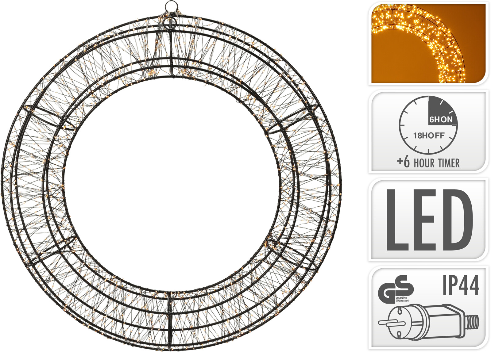 LED Weihnachtsbeleuchtung mit 960 warmweissen LED´s - Für Innen- und Außenbereich inkl. Timer