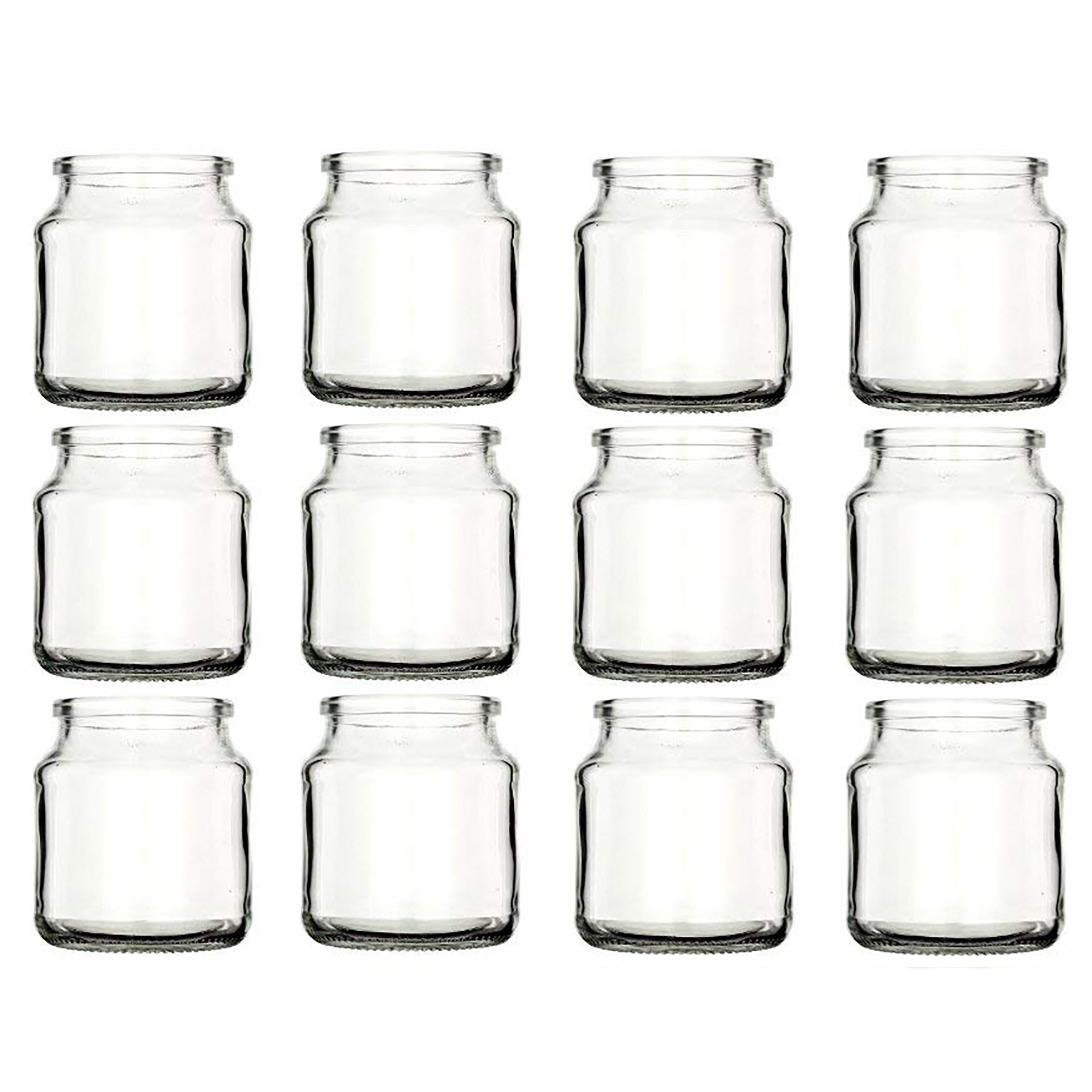 12 x Teelichtgläser - Windlichter  H 7 cm