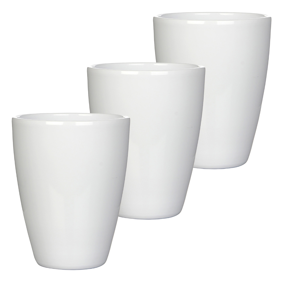 3 x Orchideentöpfe "TUSCA"  - H 17 cm - Ø 13,5 cm
