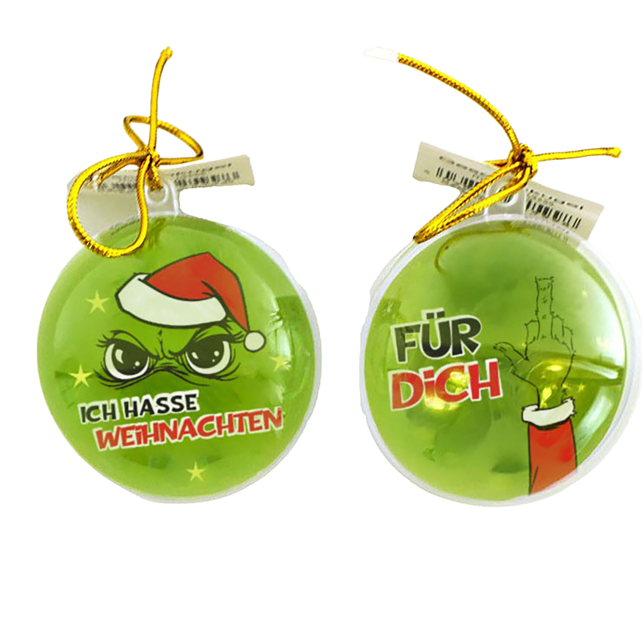 6 x Weihnachtskugeln "Festtags-Muffel"  für Geldgeschenke oder Gutscheine Ø 6 cm