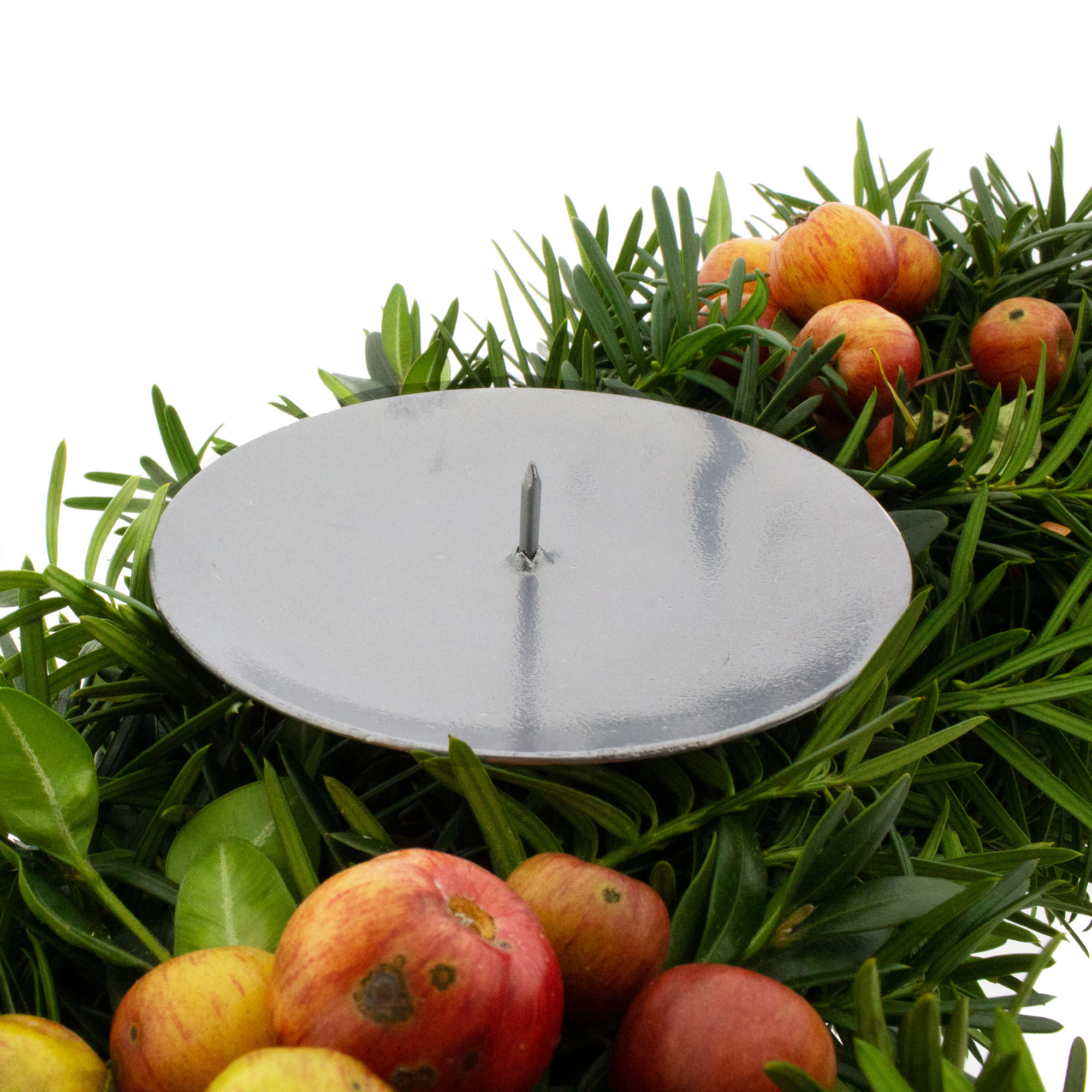 4 x Kerzenhalter aus Metall für Adventskranz Ø 8 cm