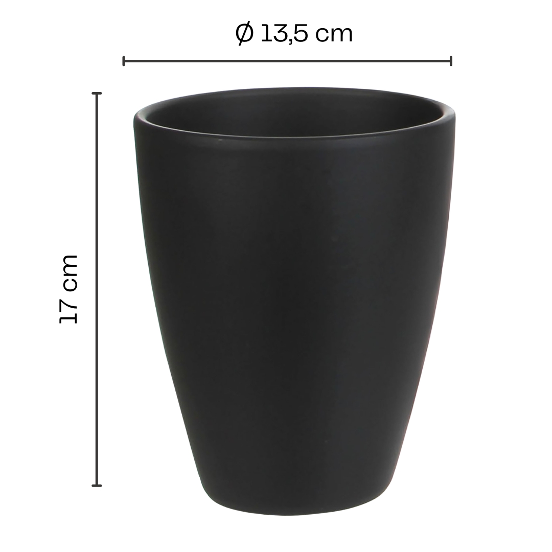 3 x Orchideentöpfe "TUSCA"  - H 17 cm - Ø 13,5 cm