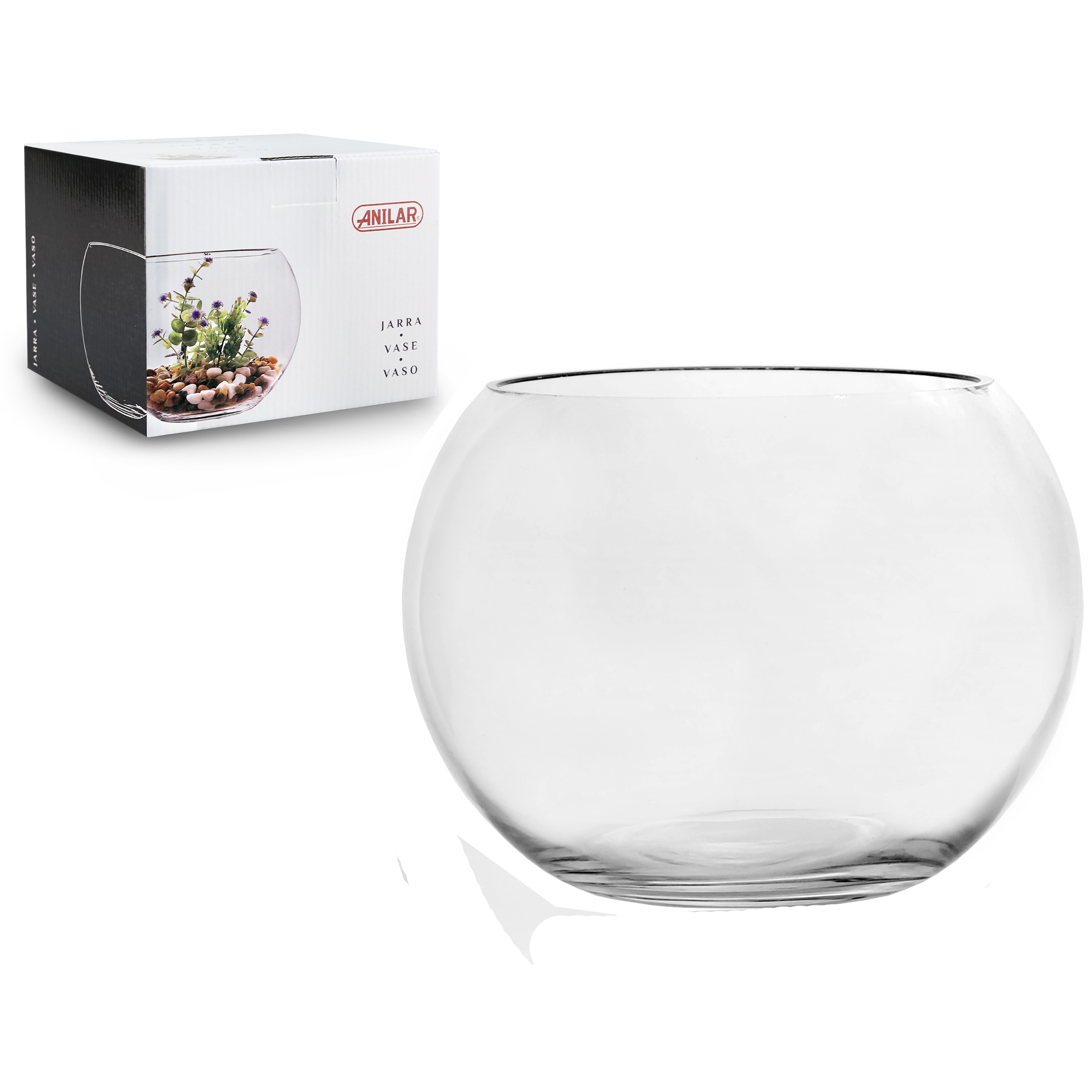 Vasen in Kugelform aus Glas - Windlichter Glas rund