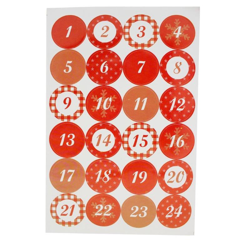 DIY Adventskalender zum Befüllen 72-teilig + 134 Sterne zum Kleben