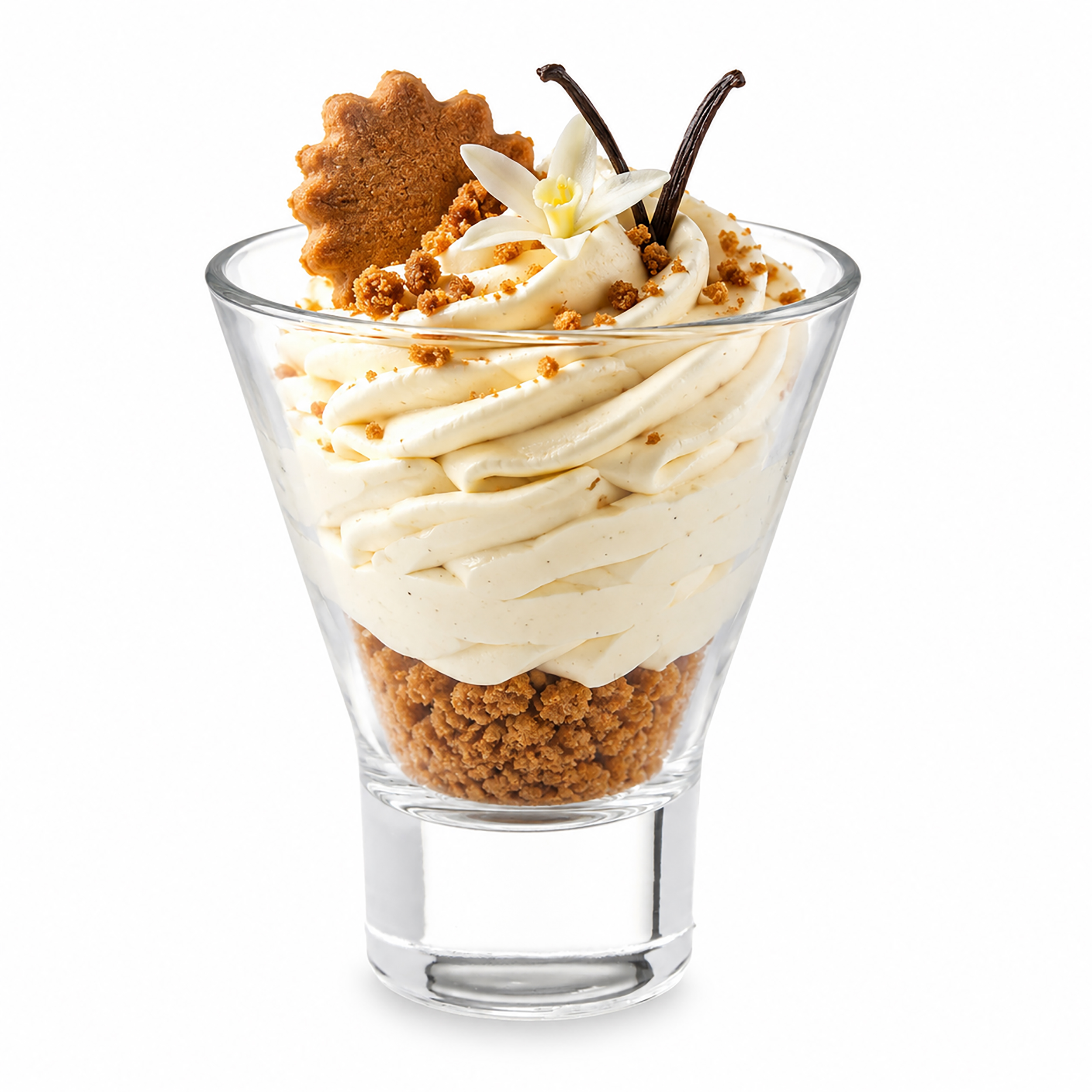 6 x Eisbecher - Dessertgläser "Clara" in konischer Form - 200 ml - mit schwerem Glasboden