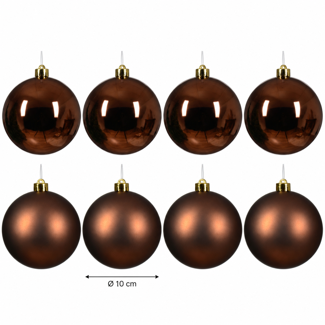 Weihnachtskugeln aus Kunststoff - Ø 8-18 cm - wetterfest