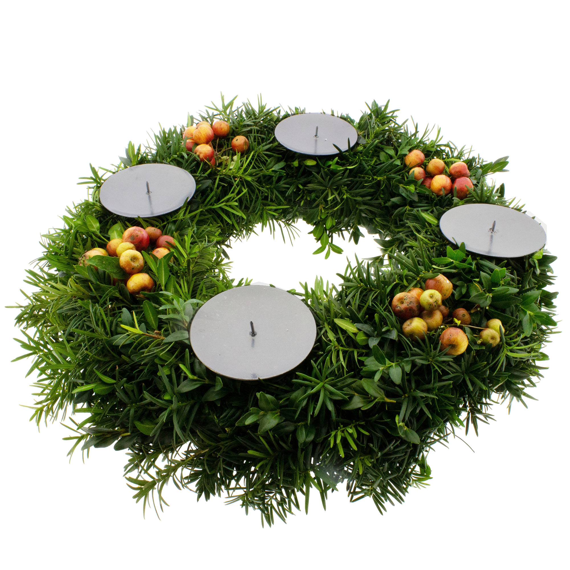 4 x Kerzenhalter aus Metall für Adventskranz Ø 8 cm