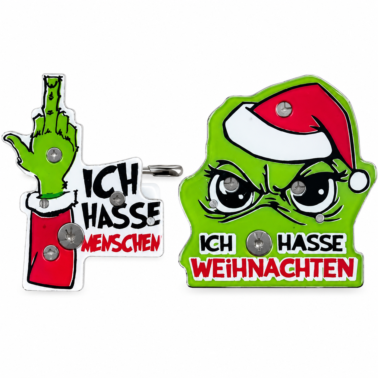 Frecher Ansteckbutton "Festtags-Muffel" mit LED-Licht – das humorvolle Highlight für jede Feier