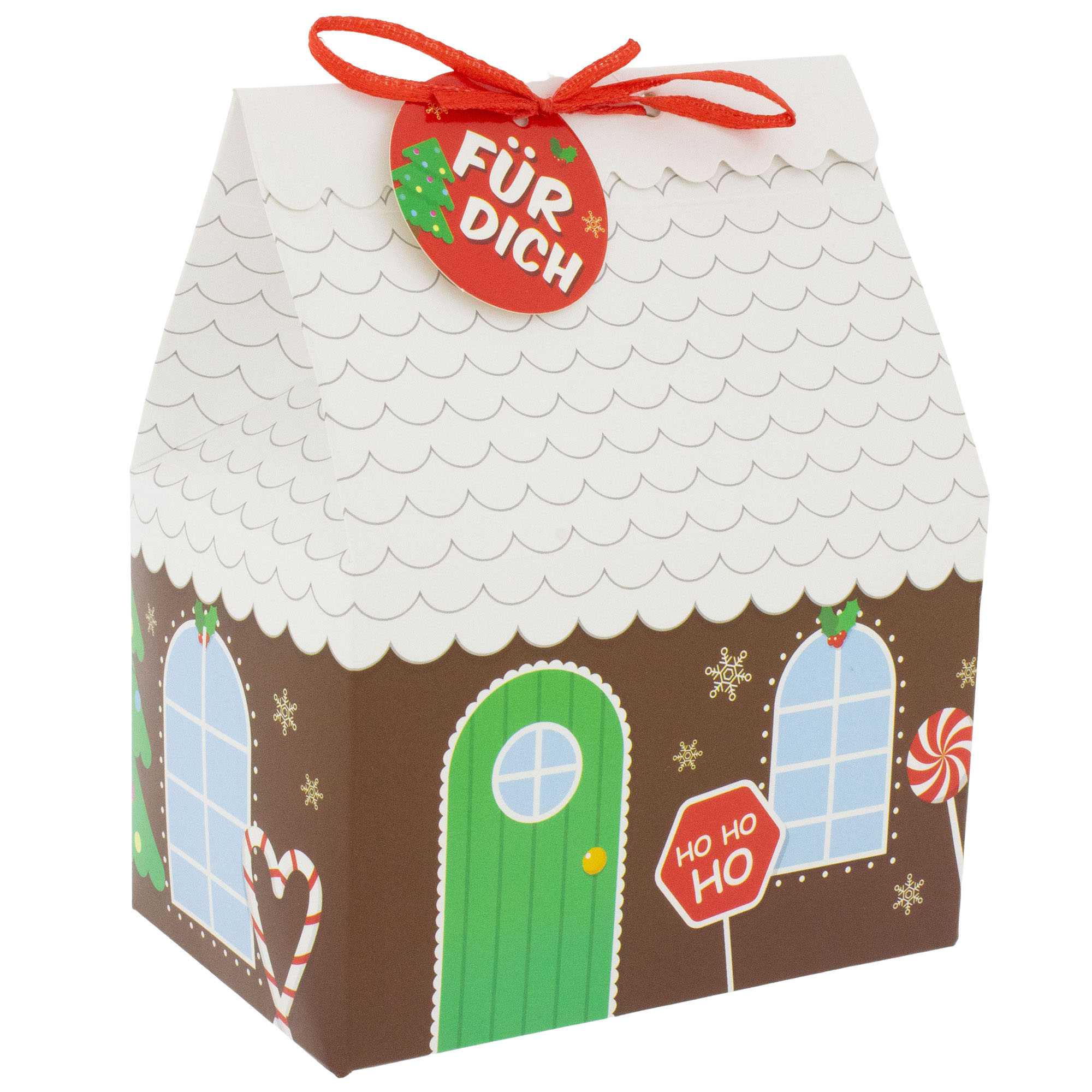 12 x Geschenkbox Kekshaus für Plätzchen
