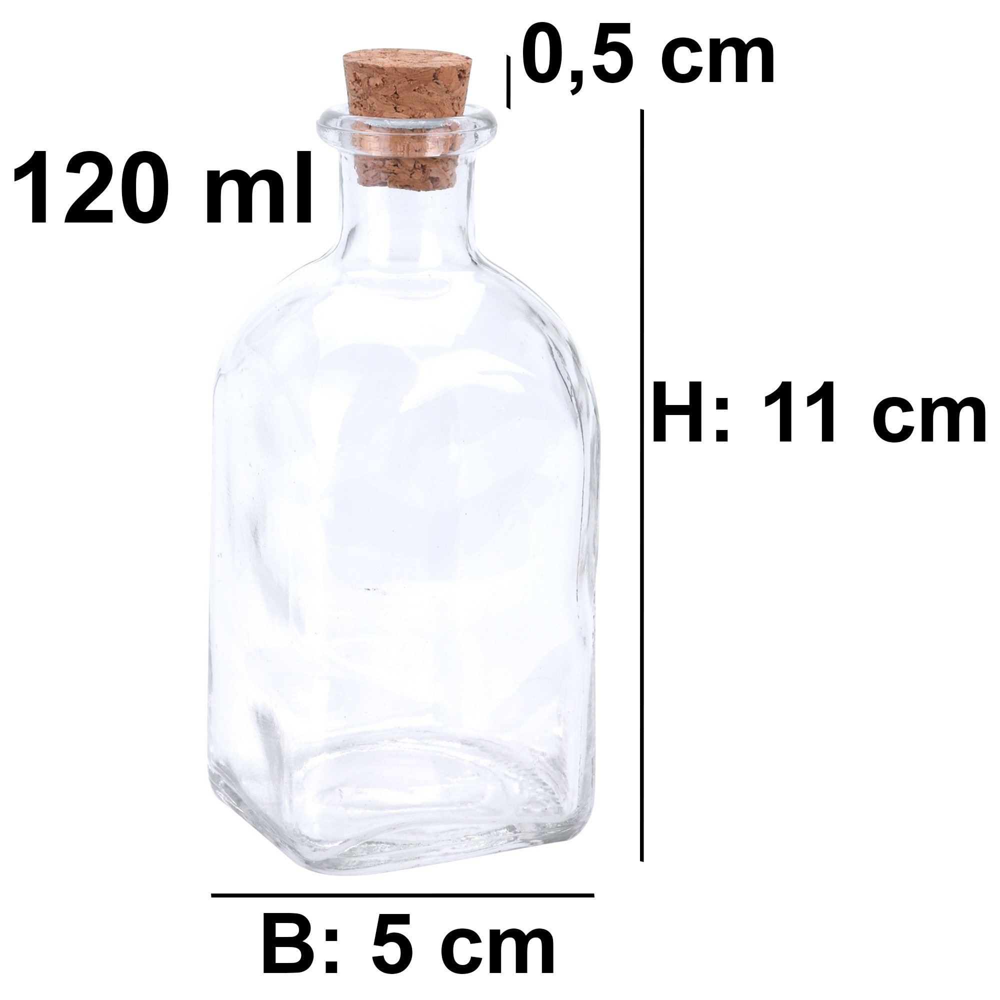 Glasflaschen mit Korken sehr variabel einsetzbar