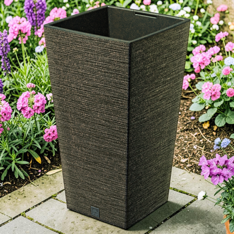 Pflanzsäule - Blumentopf FURU Slim - ECO Wood - mit natürlichem Holzanteil