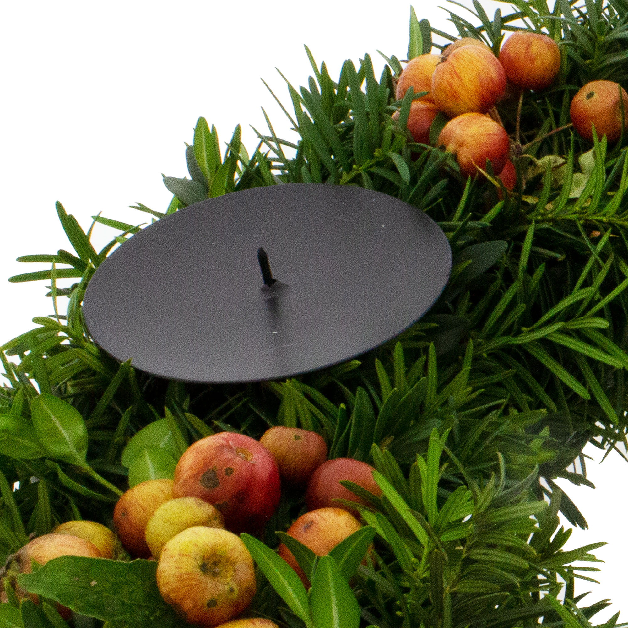 4 x Kerzenhalter aus Metall für Adventskranz Ø 8 cm