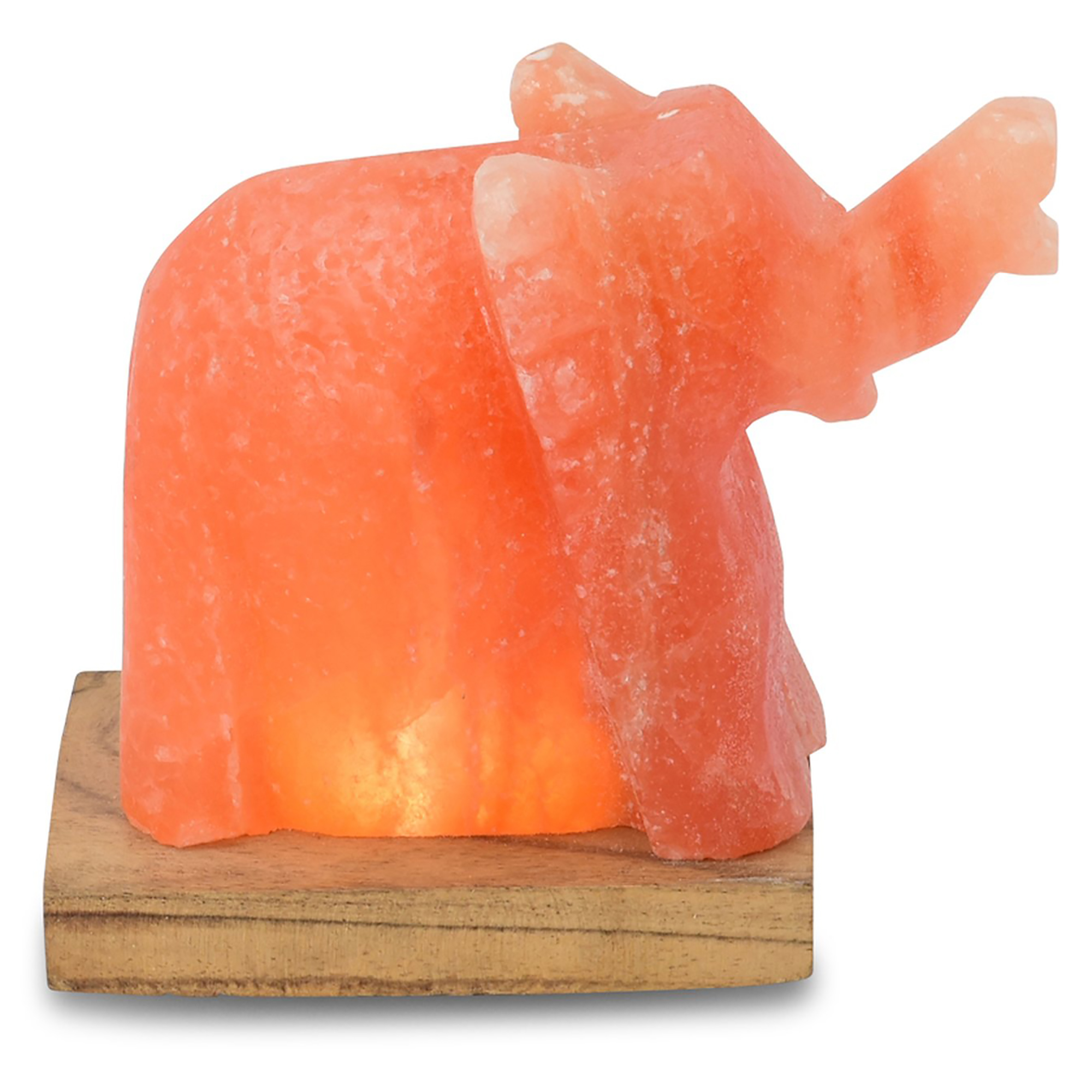 Salzlampe aus weißem oder orangem Salzkristall Delfin oder Elefant - Punjab Pakistan