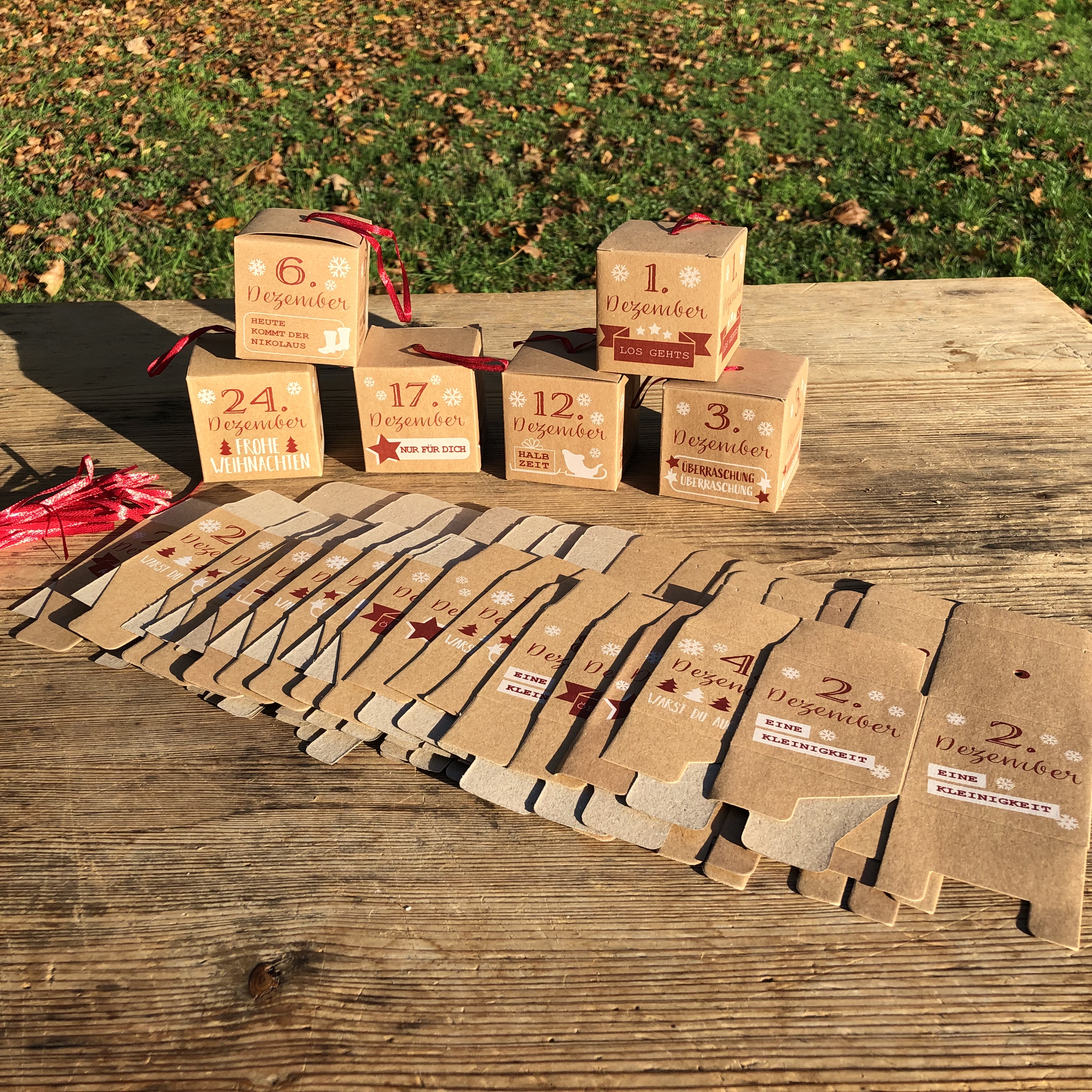Adventskalender DIY Bastelset, Boxen 24-tlg.