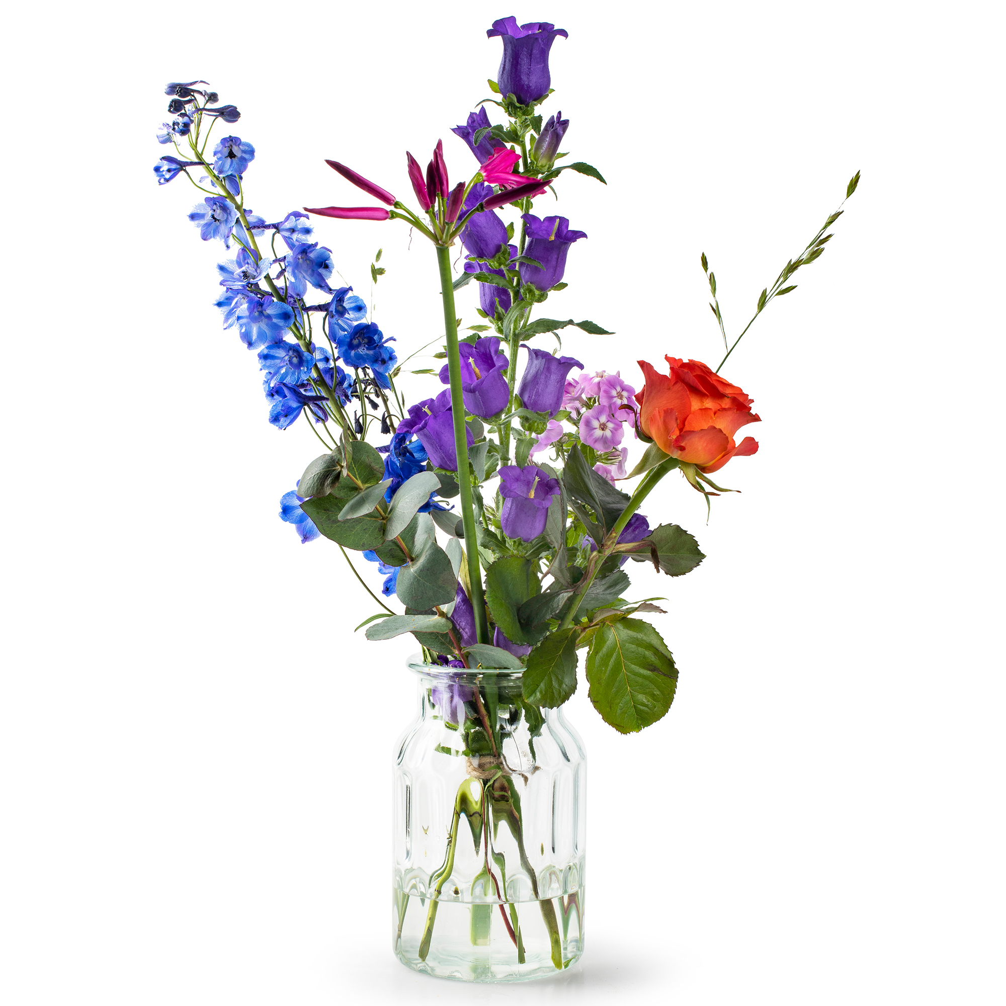 Vase aus Glas Vintage  11,5 x 18,5 cm - Blumenvase