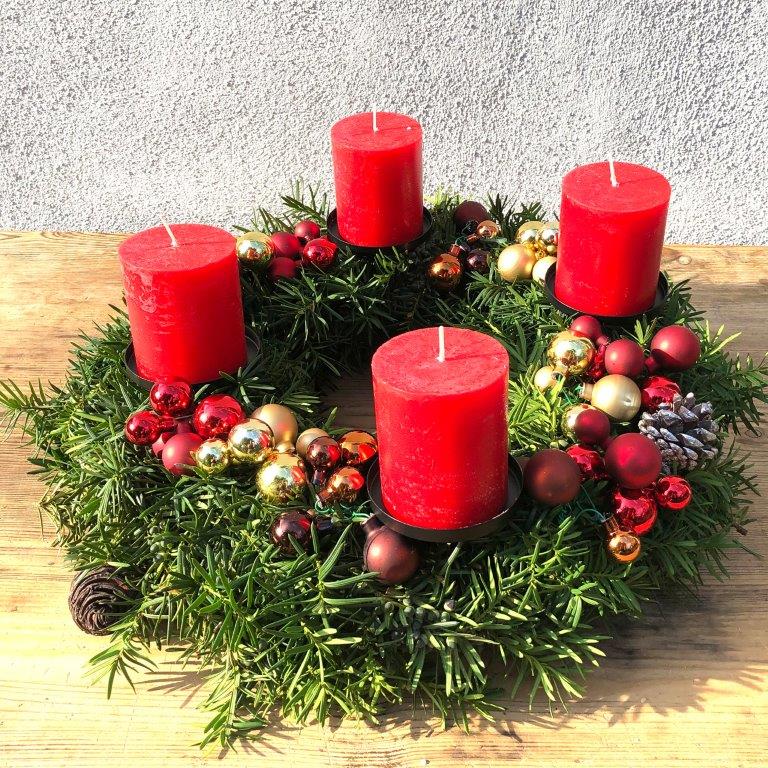 4 x Kerzenhalter aus Metall mit Pick für Adventskranz