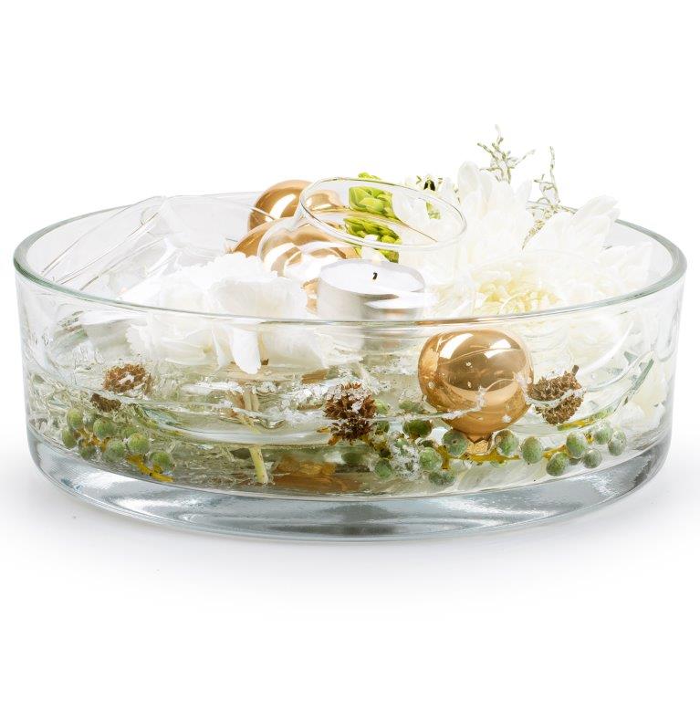 Glasschale klar H 7,8 cm Ø 15 cm