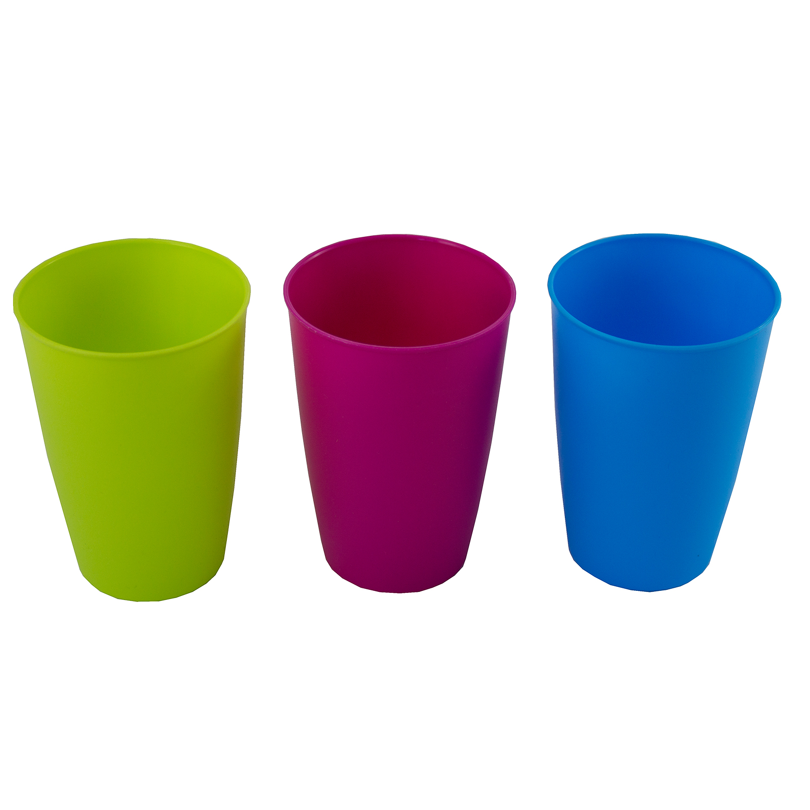 24 tlg.Set, Teller und Becher aus Kunststoff in drei fröhlichen Sommerfarben