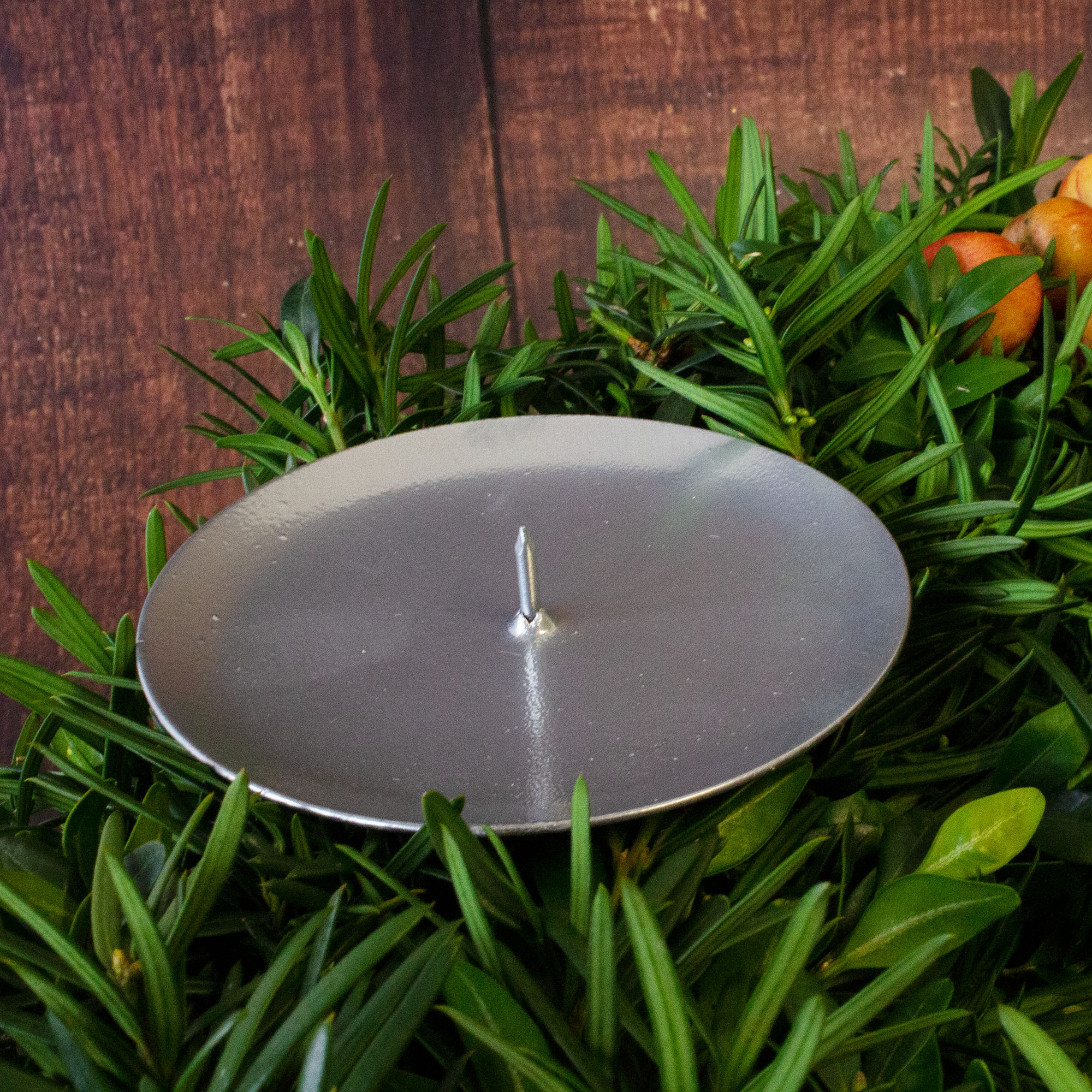 4 x Kerzenhalter aus Metall für Adventskranz Ø 8 cm