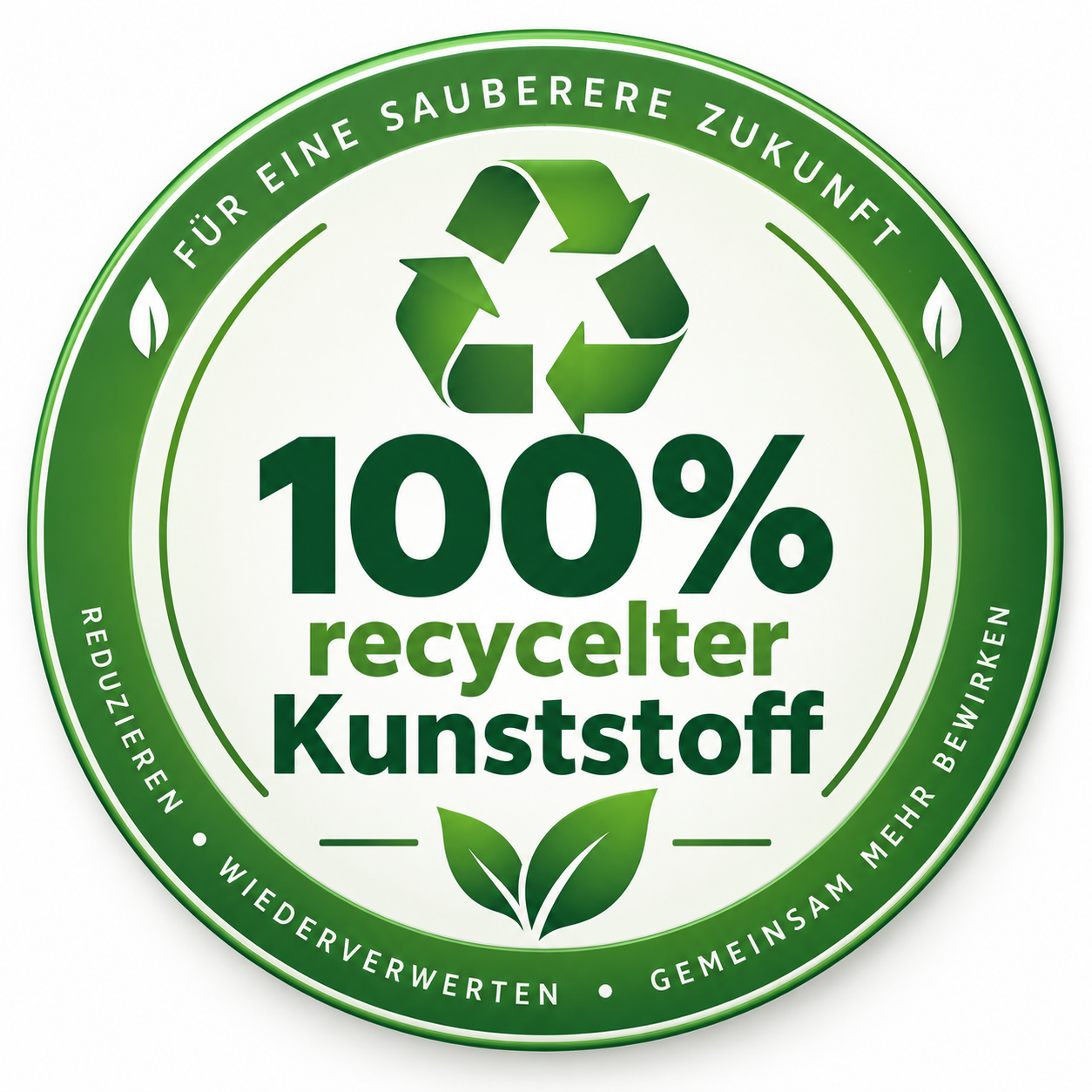 5er Set Weihnachtskugeln aus recyceltem Kunststoff, bruchsicher - Ø 15 cm