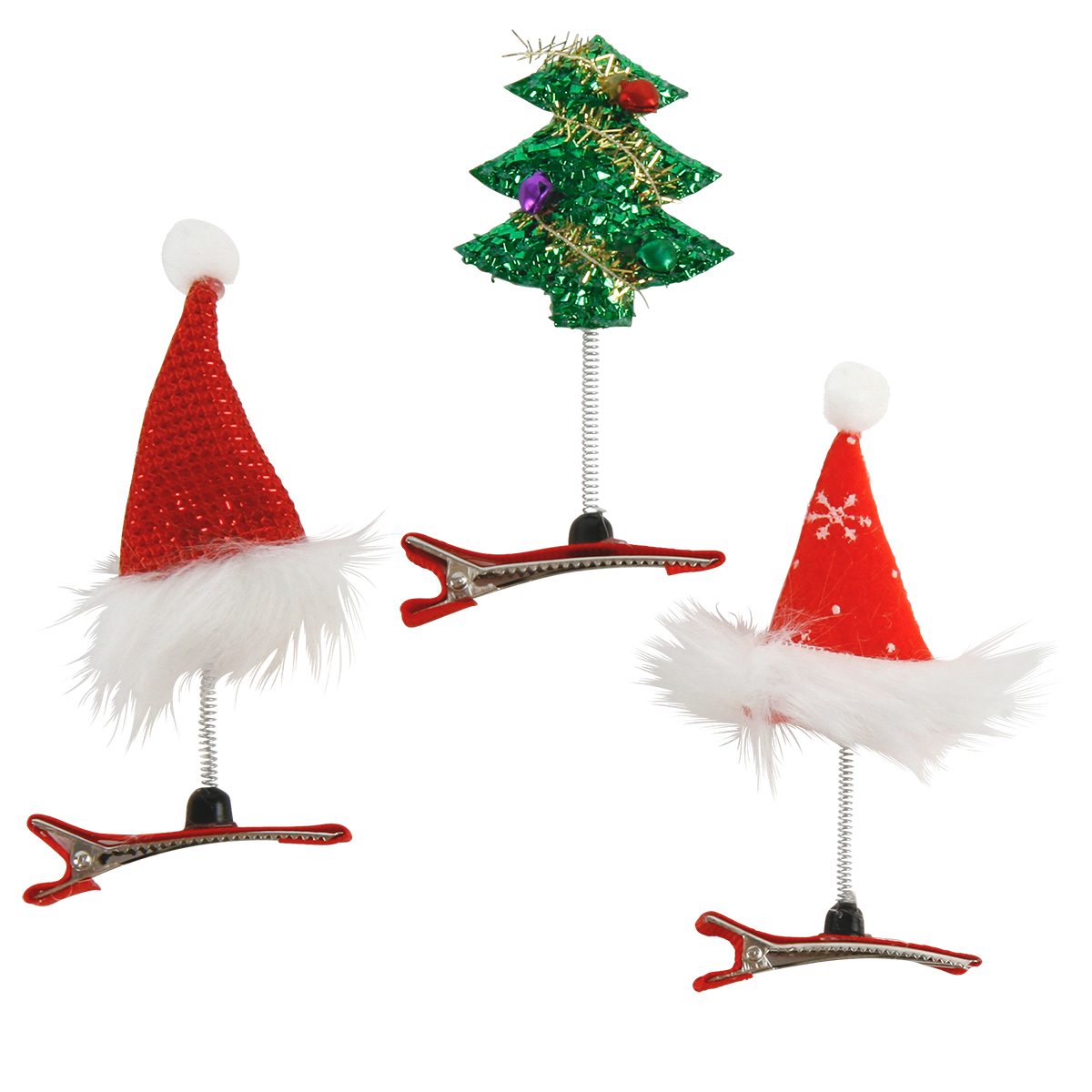 6-tlg. Set Haarclip im Weihnachtsdesign