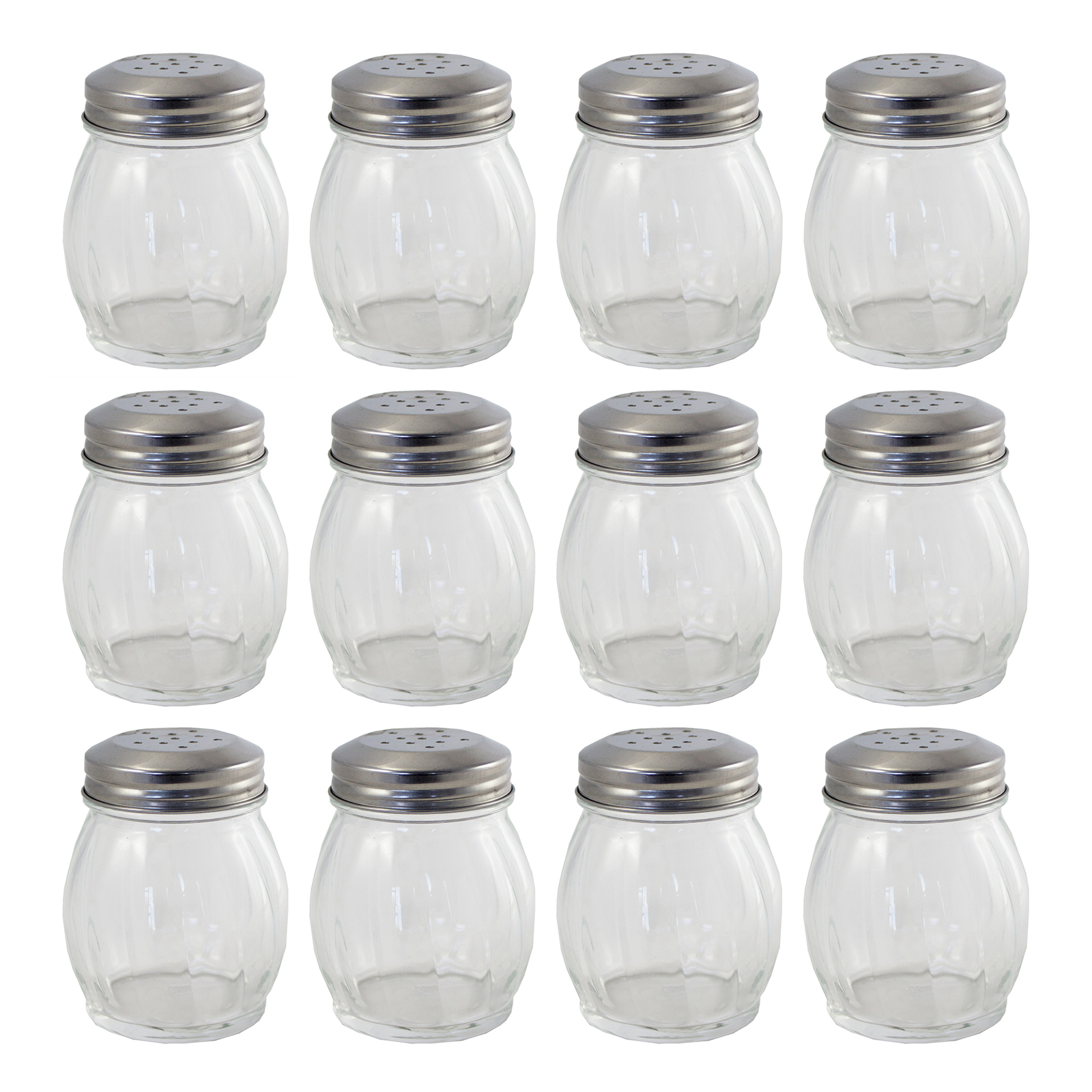 12 x Glasstreuer "Winni" mit Edelstahldeckel, 120 ml