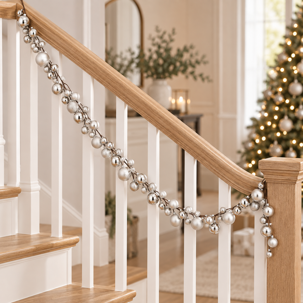 Girlande Weihnachten aus Kunststoff - L 180 cm - wetterfest