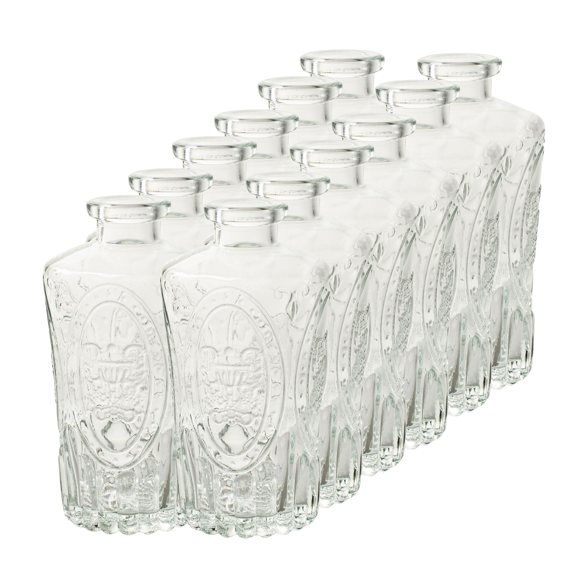 12 x Vasen "Dana" im Vintage-Look mit toller Glasmusterung H 12 cm