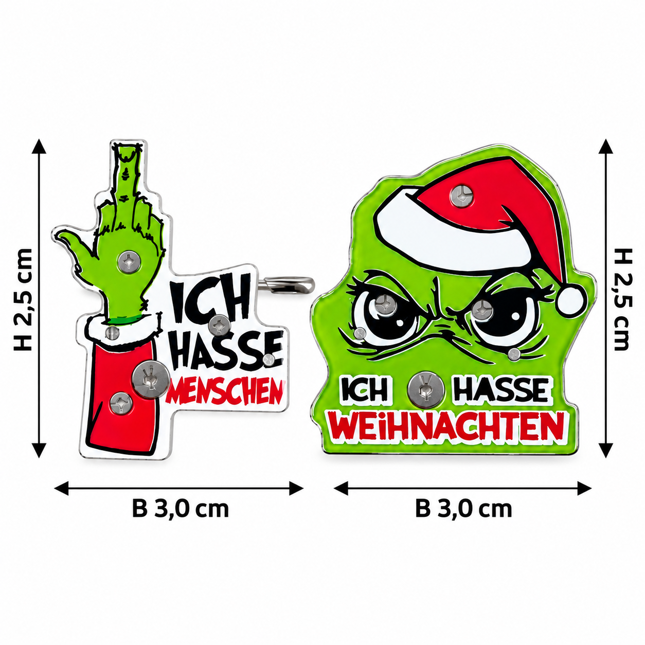 Frecher Ansteckbutton "Festtags-Muffel" mit LED-Licht – das humorvolle Highlight für jede Feier