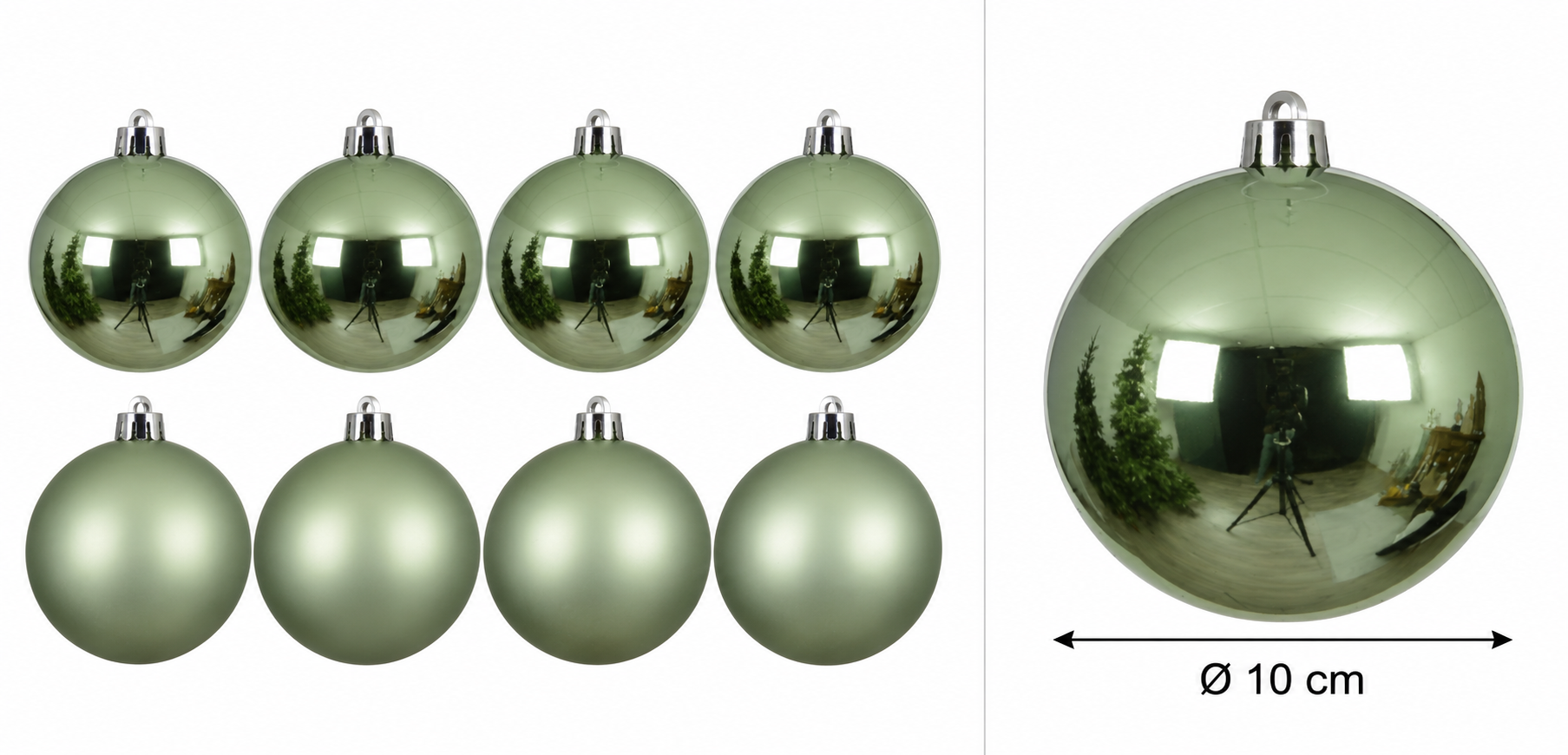 Weihnachtskugeln aus Kunststoff - Ø 8-18 cm - wetterfest