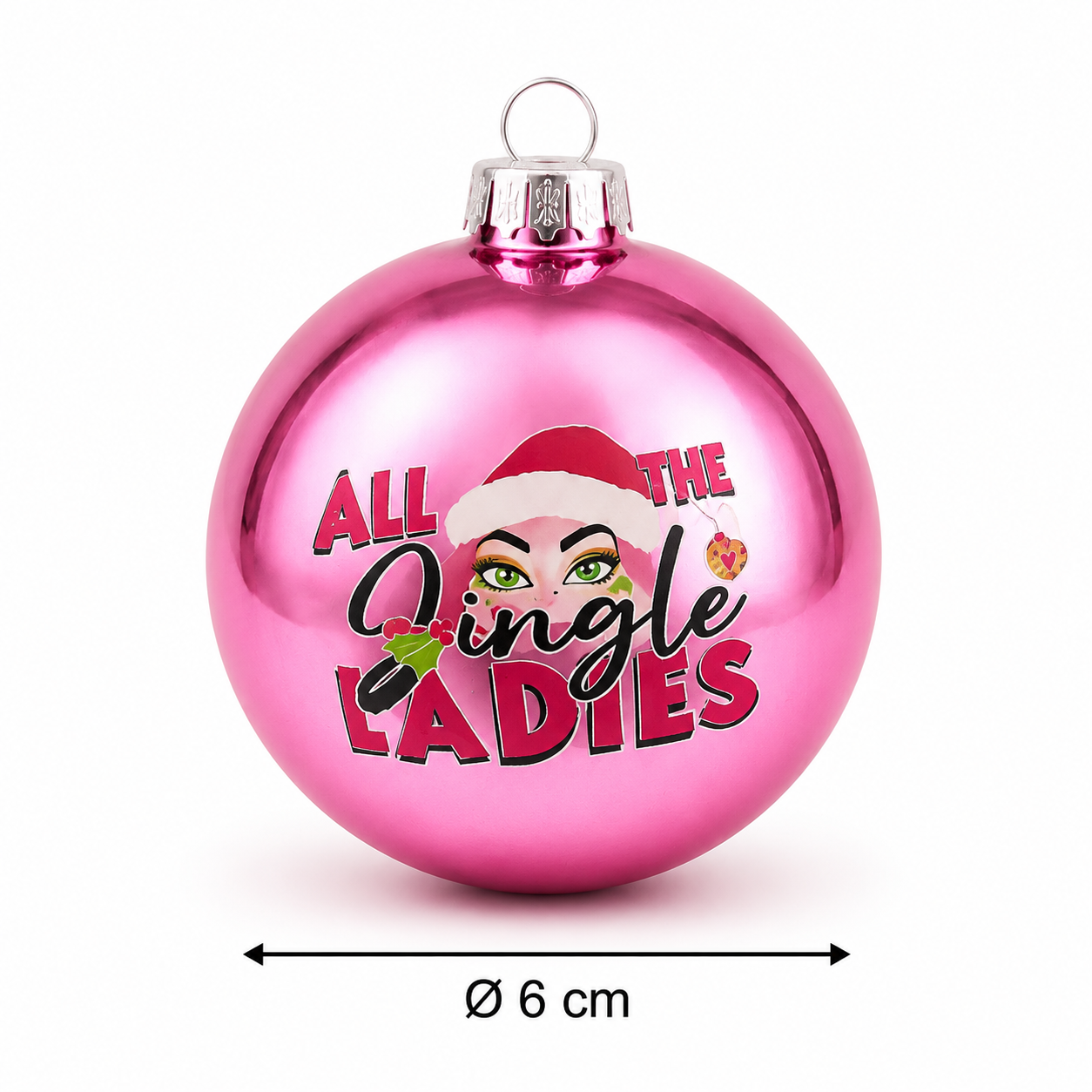 12er Set X Miss Weihnachtskugeln aus Kunststoff  Ø 6 cm / matt und glänzend