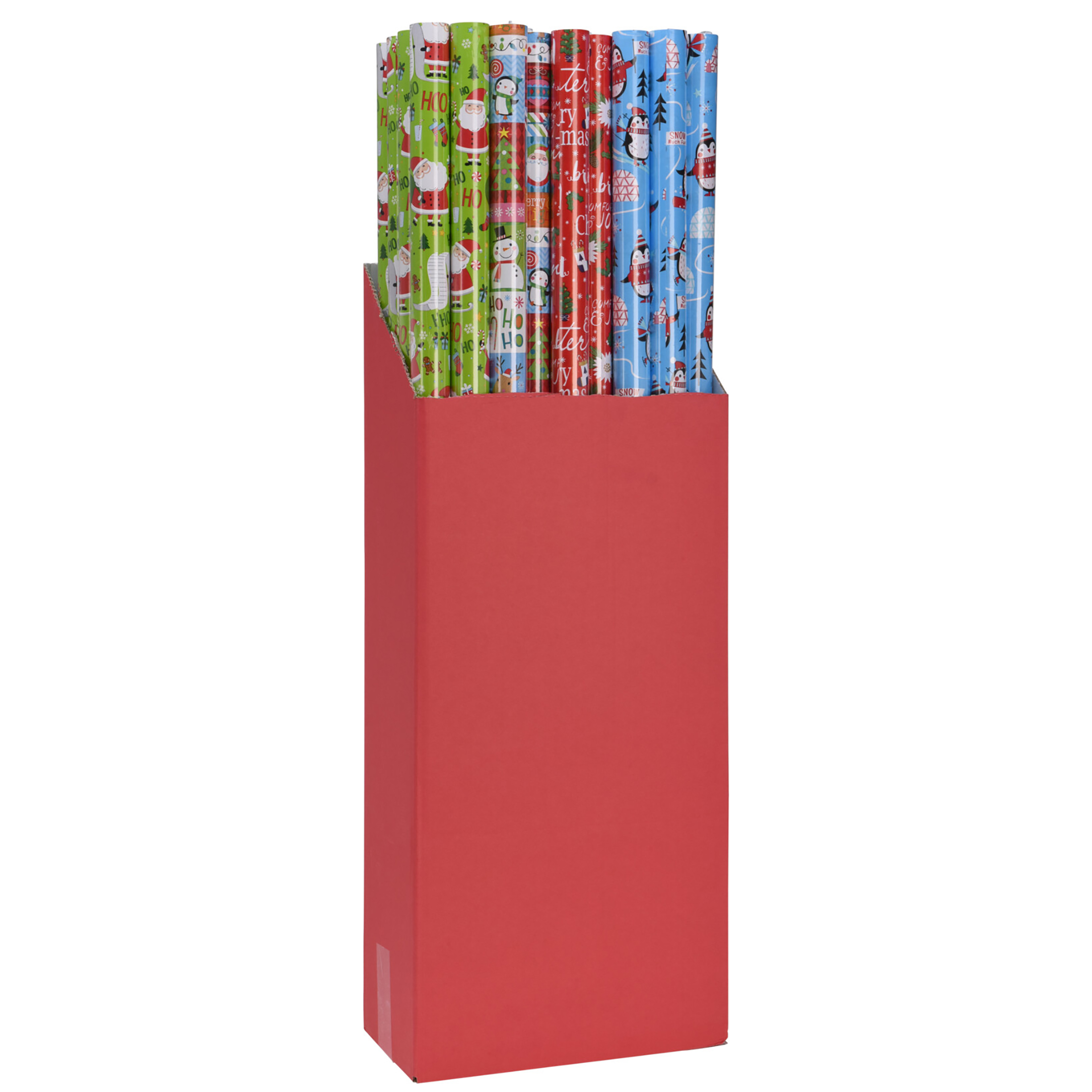 4 Rollen Geschenkpapier Weihnachten für Kinder / Pro Rolle 500 x 70 cm