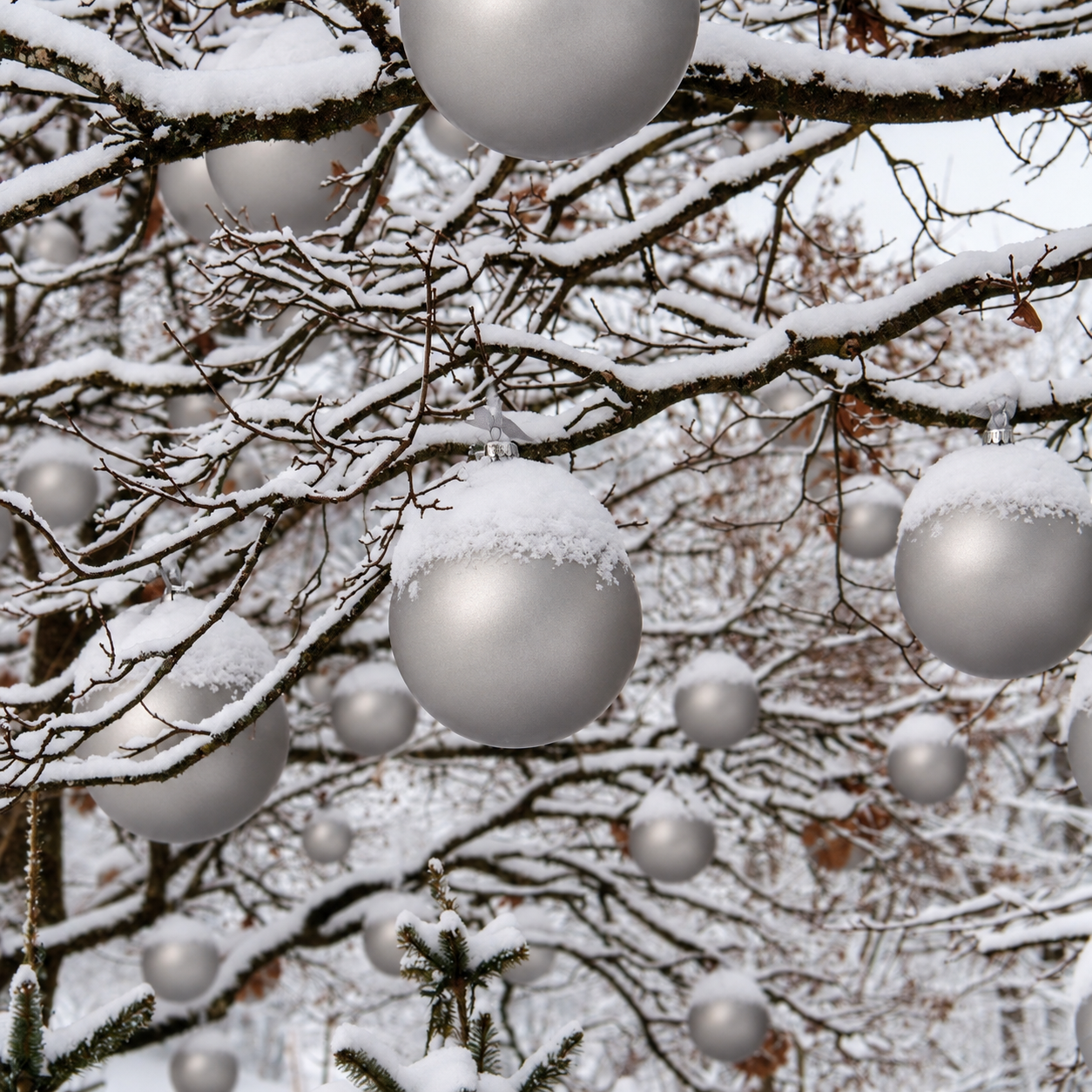 Weihnachtskugeln aus Kunststoff - Ø 8-18 cm - wetterfest