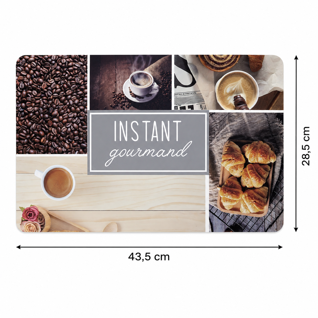 8er Set Platzset "Café au Lait" 43,5 x 28,5 cm