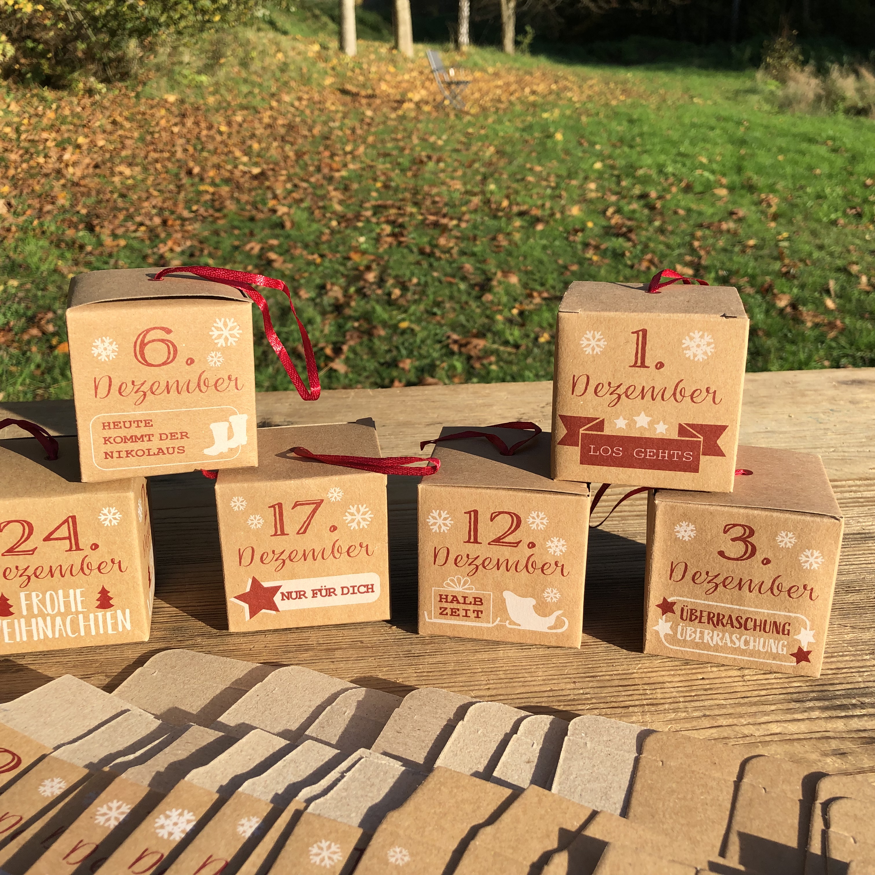 Adventskalender DIY Bastelset, Boxen 24-tlg.