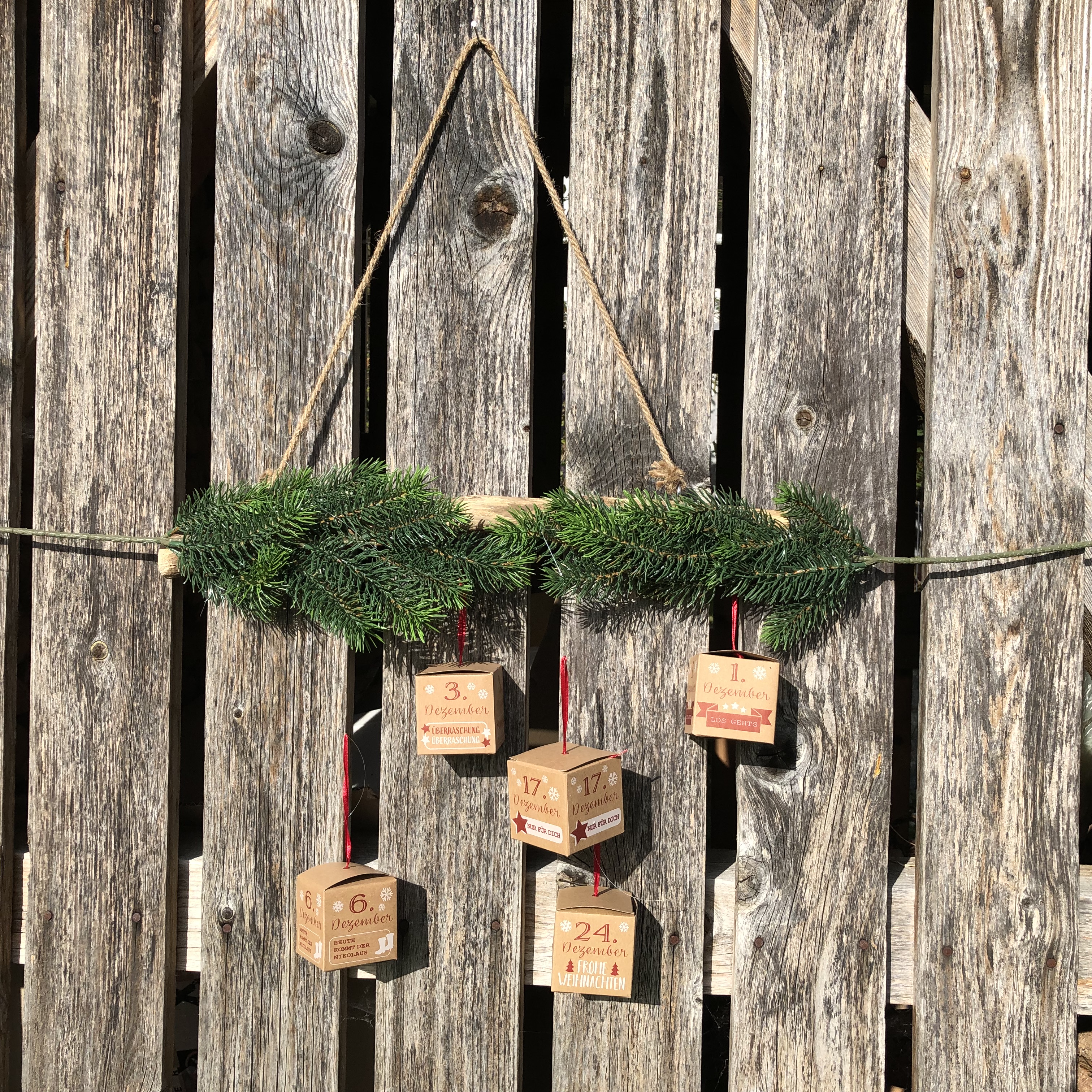 Adventskalender DIY Bastelset, Boxen 24-tlg.