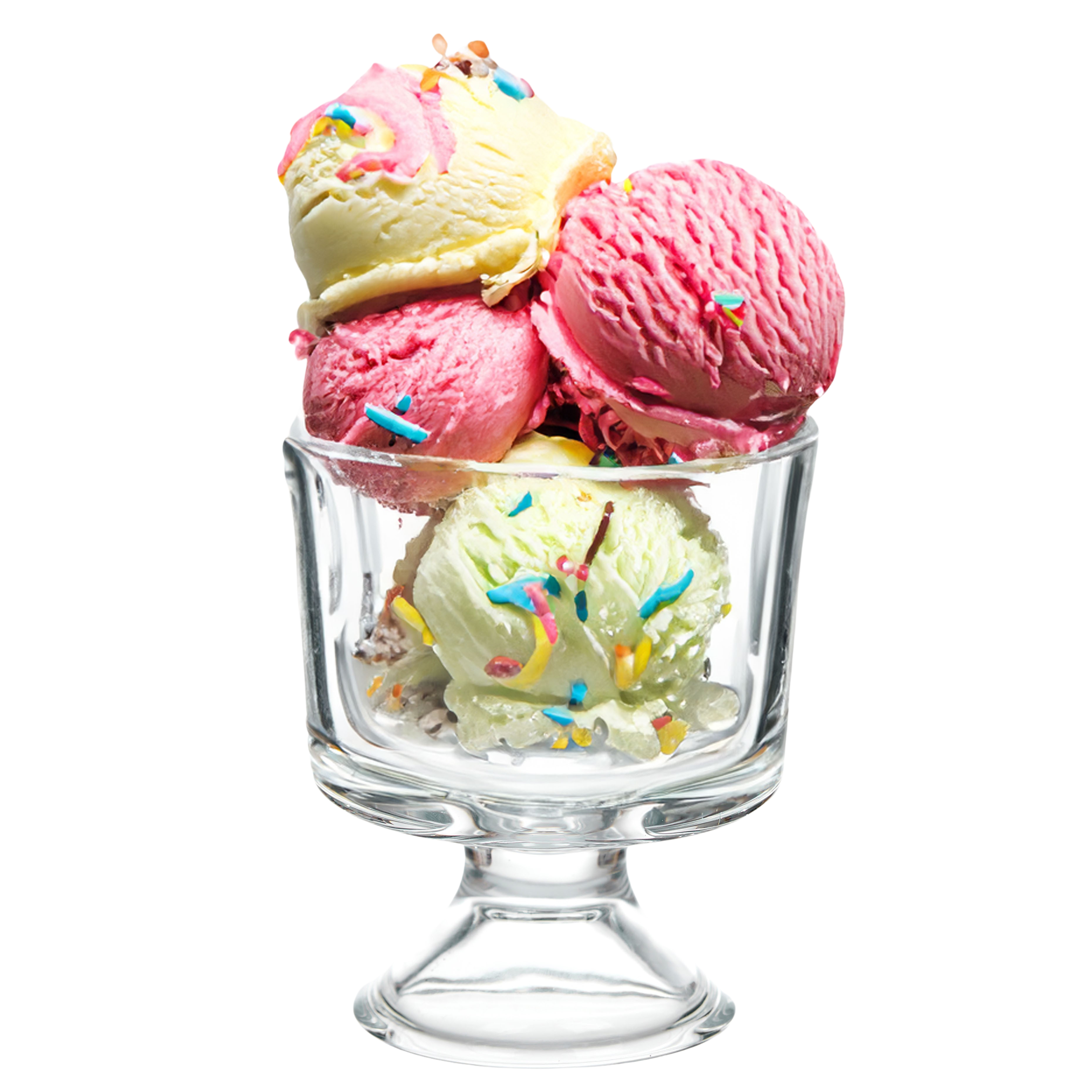 6-tlg. Set Eisbecher und Dessertbecher aus Glas 290 ml