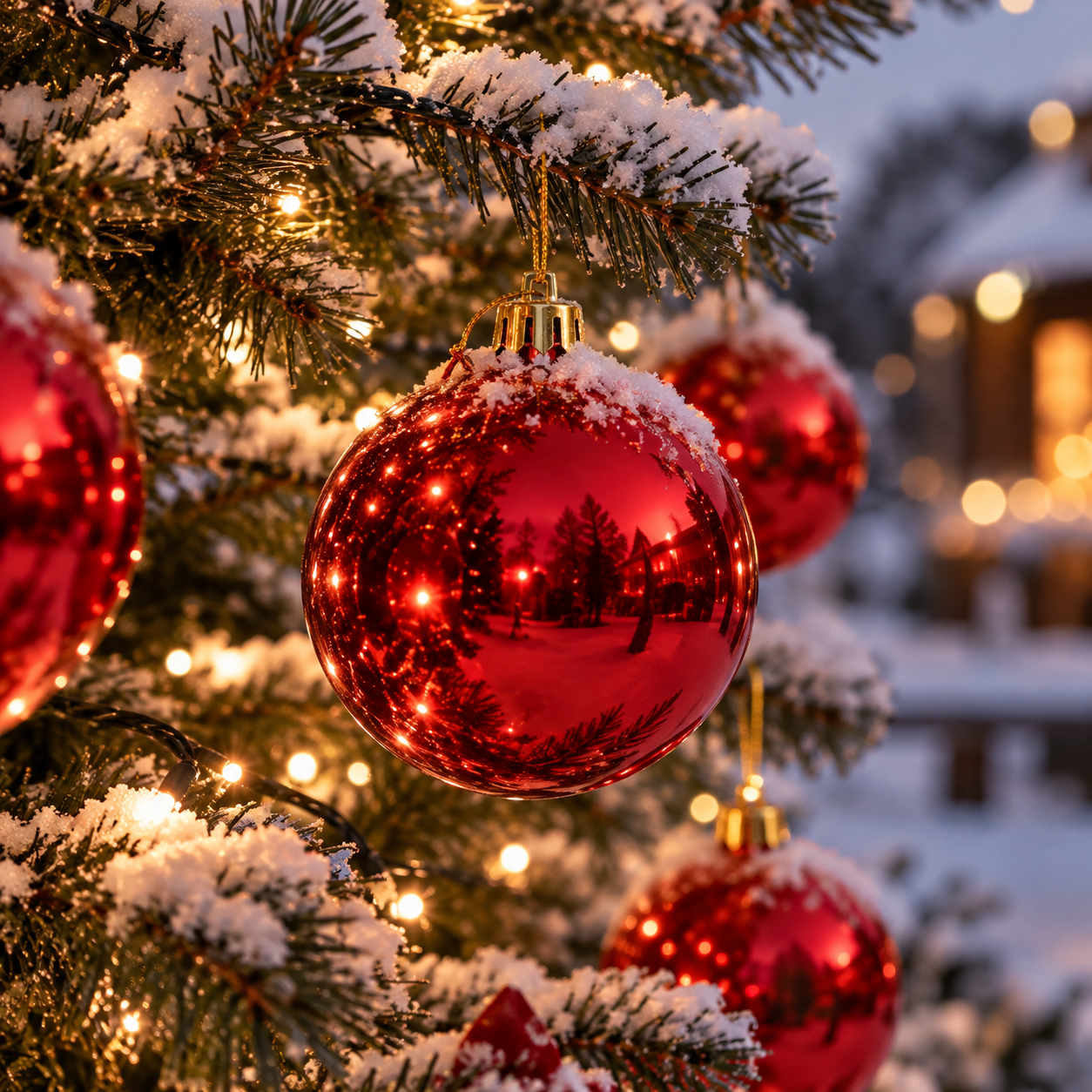 6 x Weihnachtskugeln für den Außenbereich Ø 10-15 cm, frostfest und witterungsbeständig
