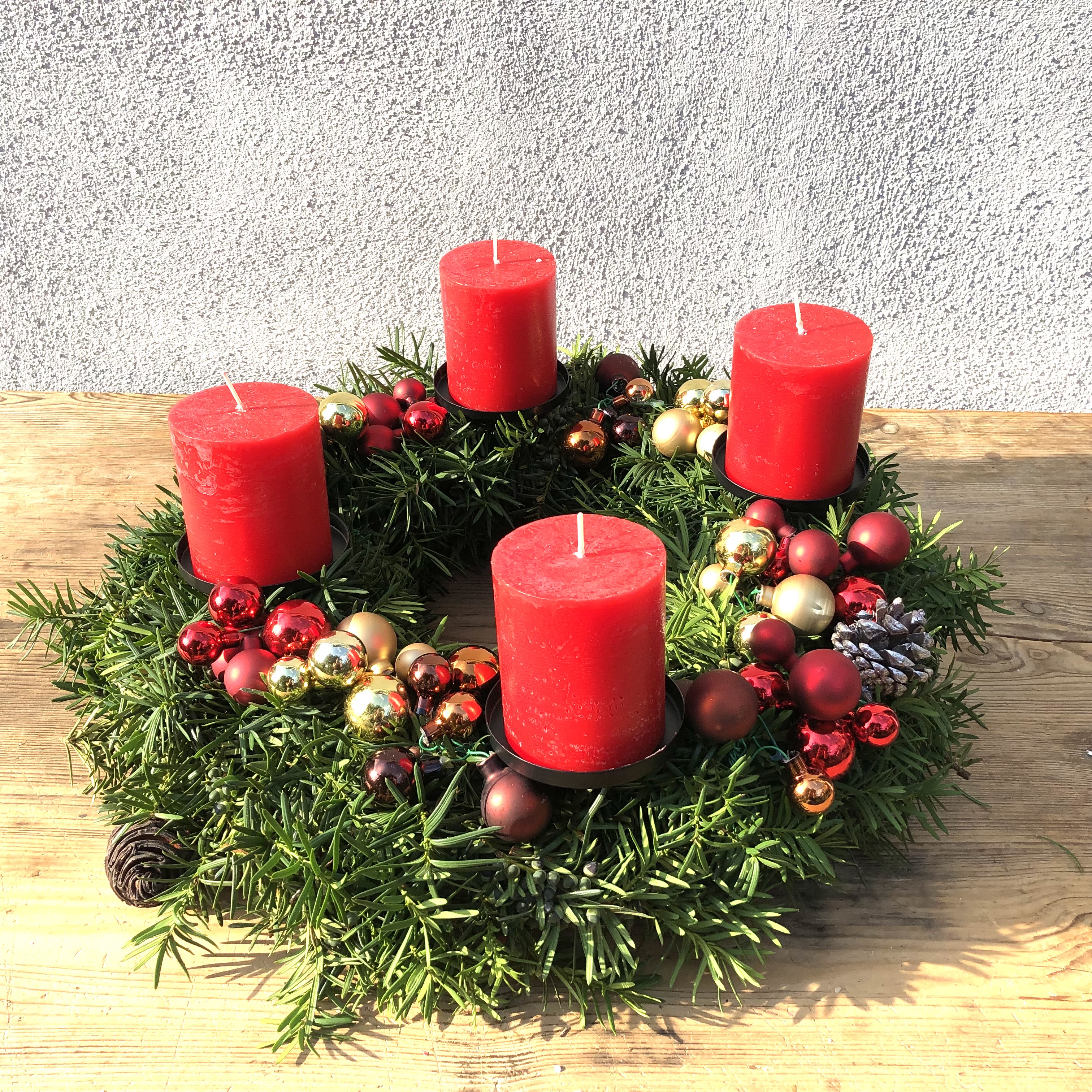 4 x Kerzenhalter aus Metall mit Pick für Adventskranz