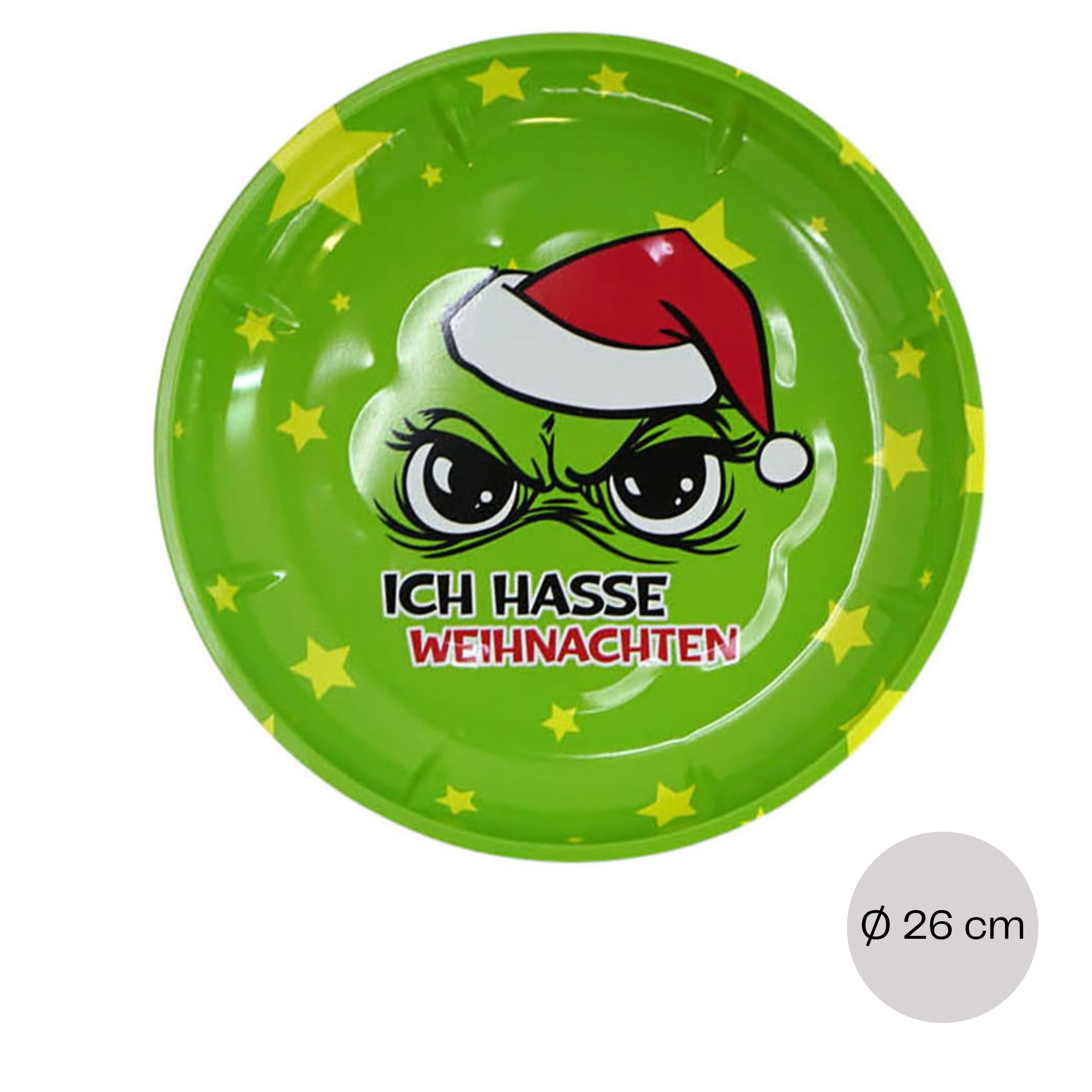 4 x Gebäckteller - Dekoteller "Festtags-Muffel" aus Metall Ø 26 cm