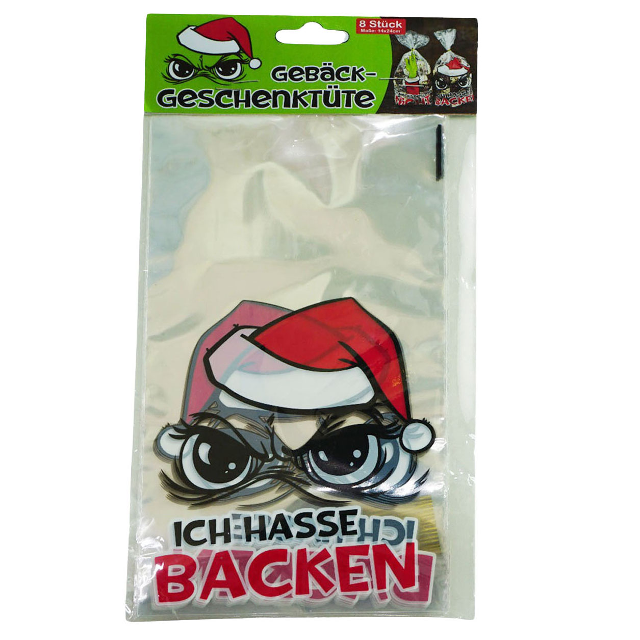48 x Gebäcktüten - Geschenktüten "Festtags-Muffel" 14 x 24 cm (B/H/)