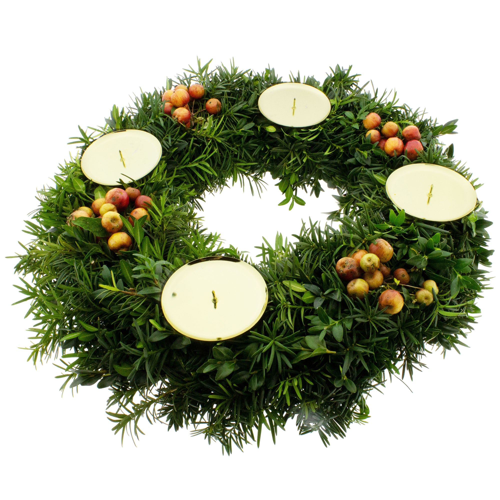 4-tlg. Set Adventskranz-Stecker aus Glas oder Metall