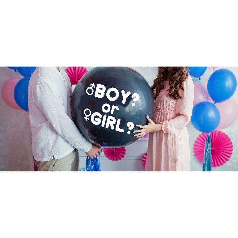 2 x XXL Luftballon "BOY OR GIRL" Ø 90 cm